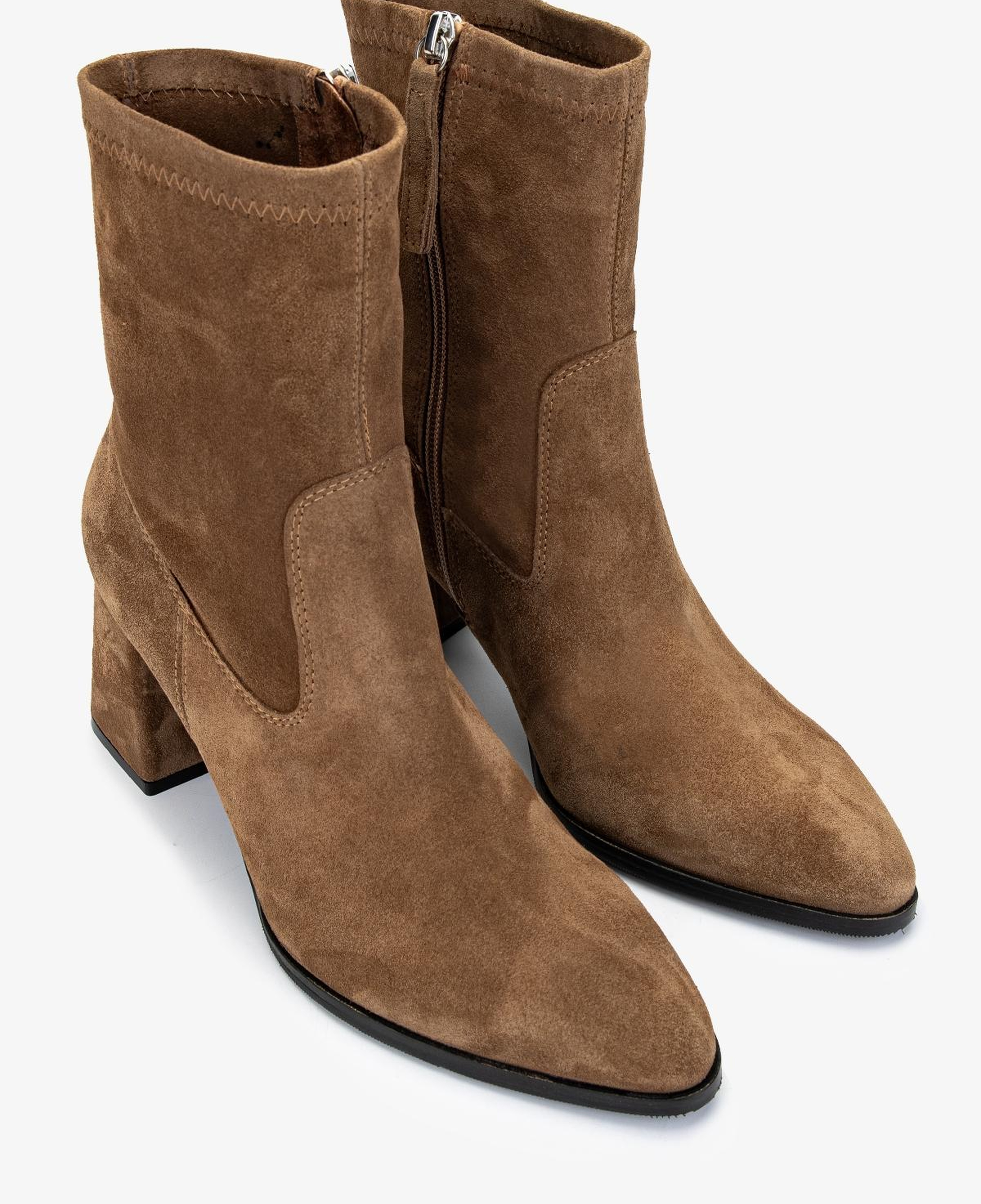 Valmenti Kadın Hakiki Deri Taba Topuklu Bot