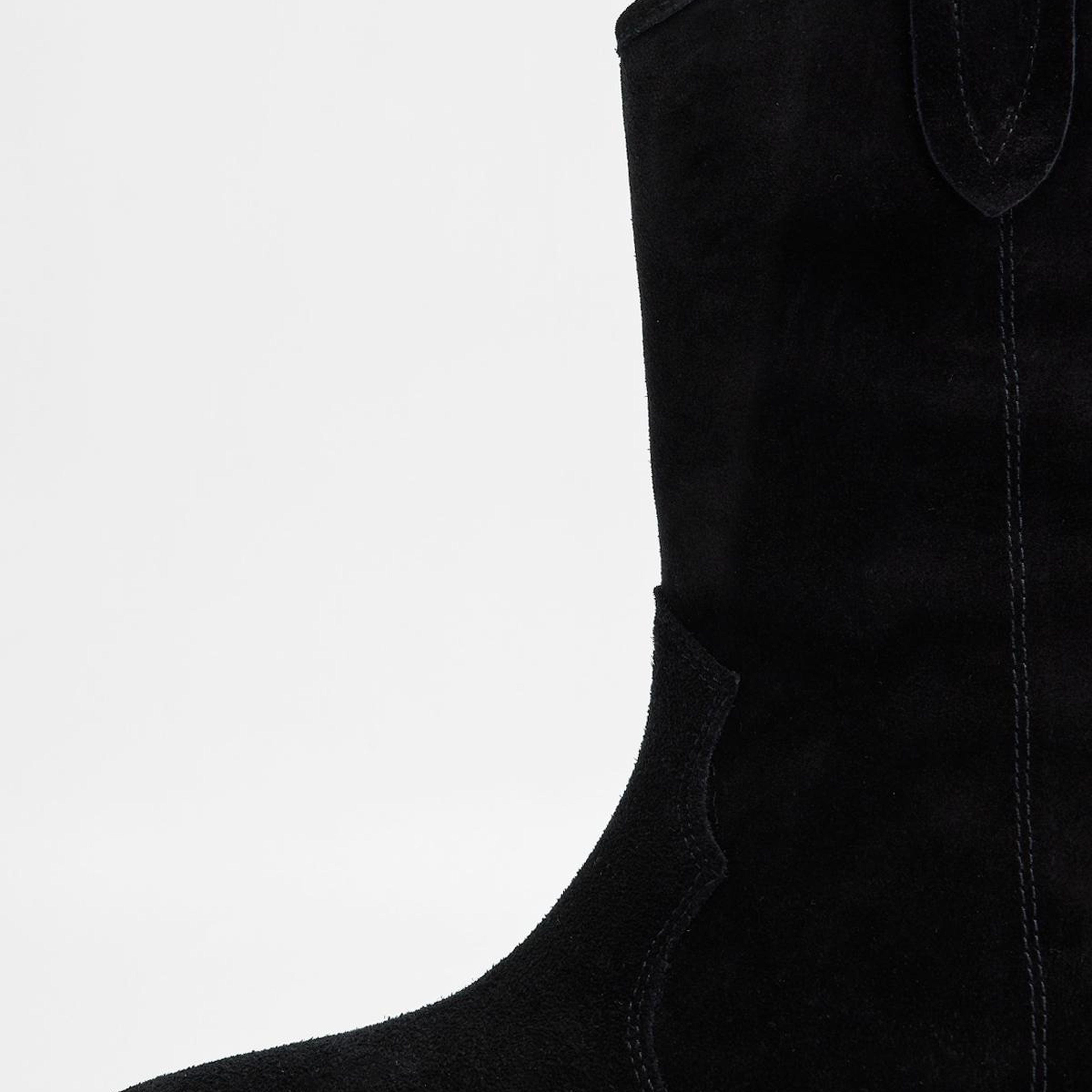 Valmenti Kadın Hakiki Deri Siyah Süet Topuklu Bot