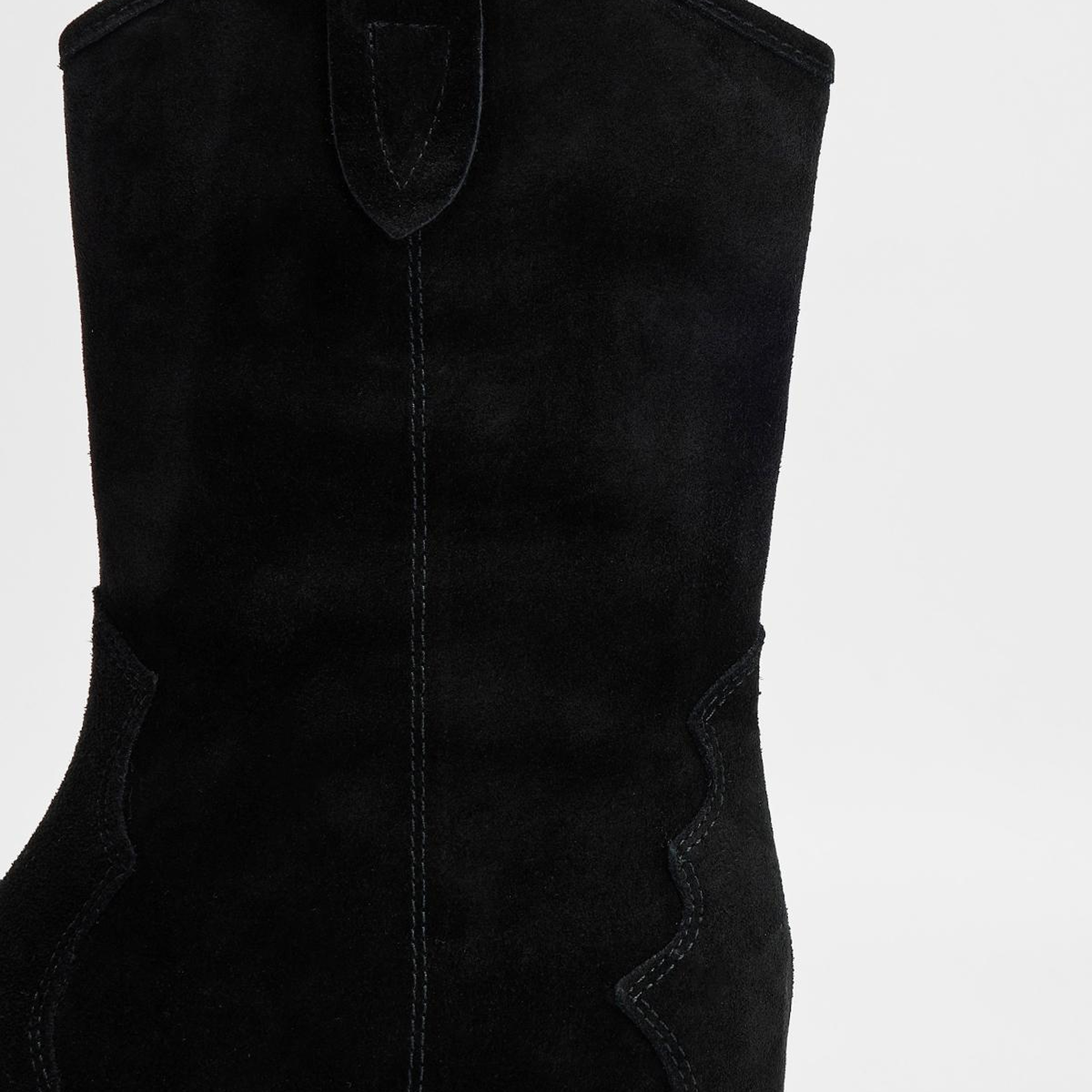 Valmenti Kadın Hakiki Deri Siyah Süet Topuklu Bot