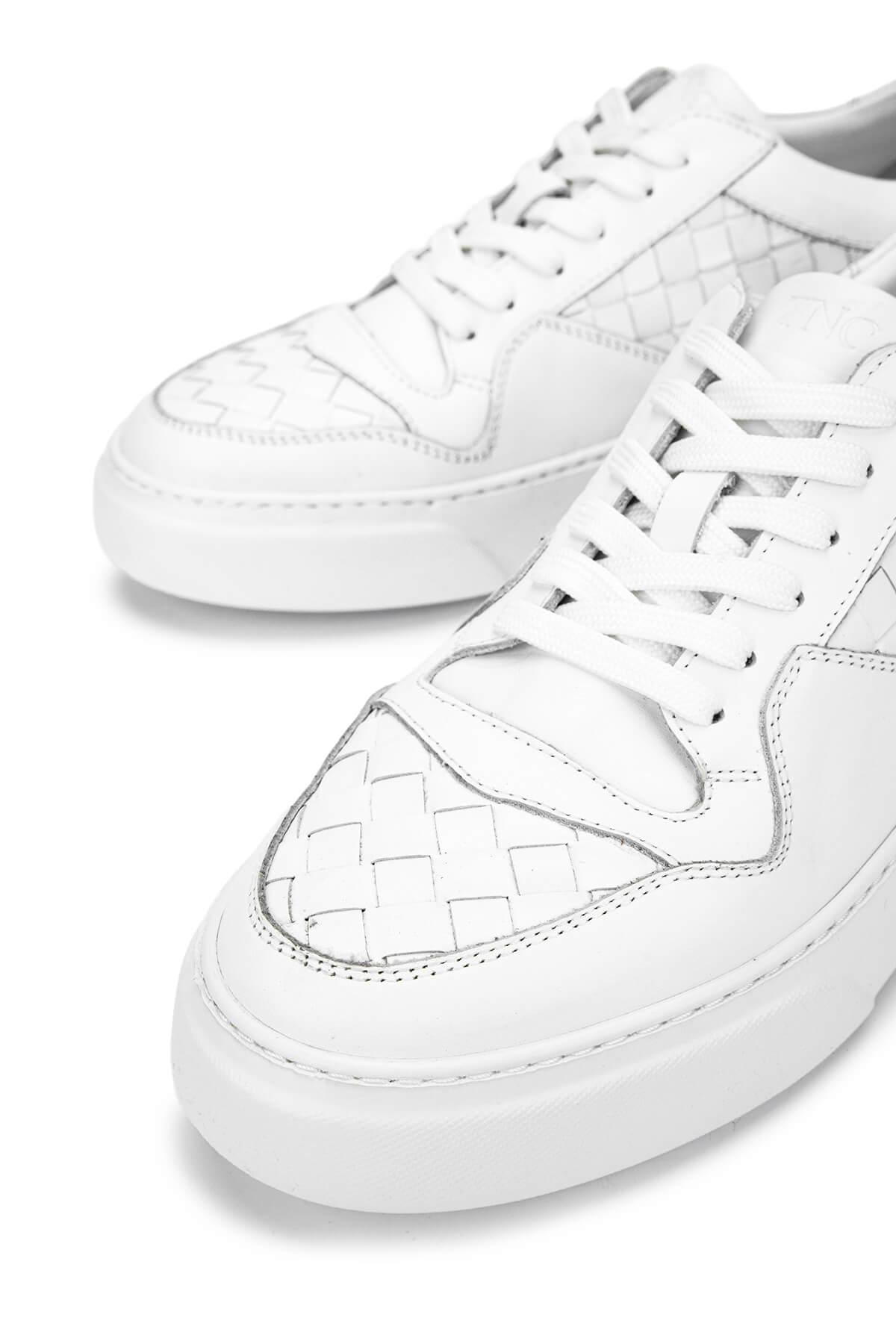 Tamer Tanca Erkek Hakiki Deri Beyaz Sneakers & Spor Ayakkabı