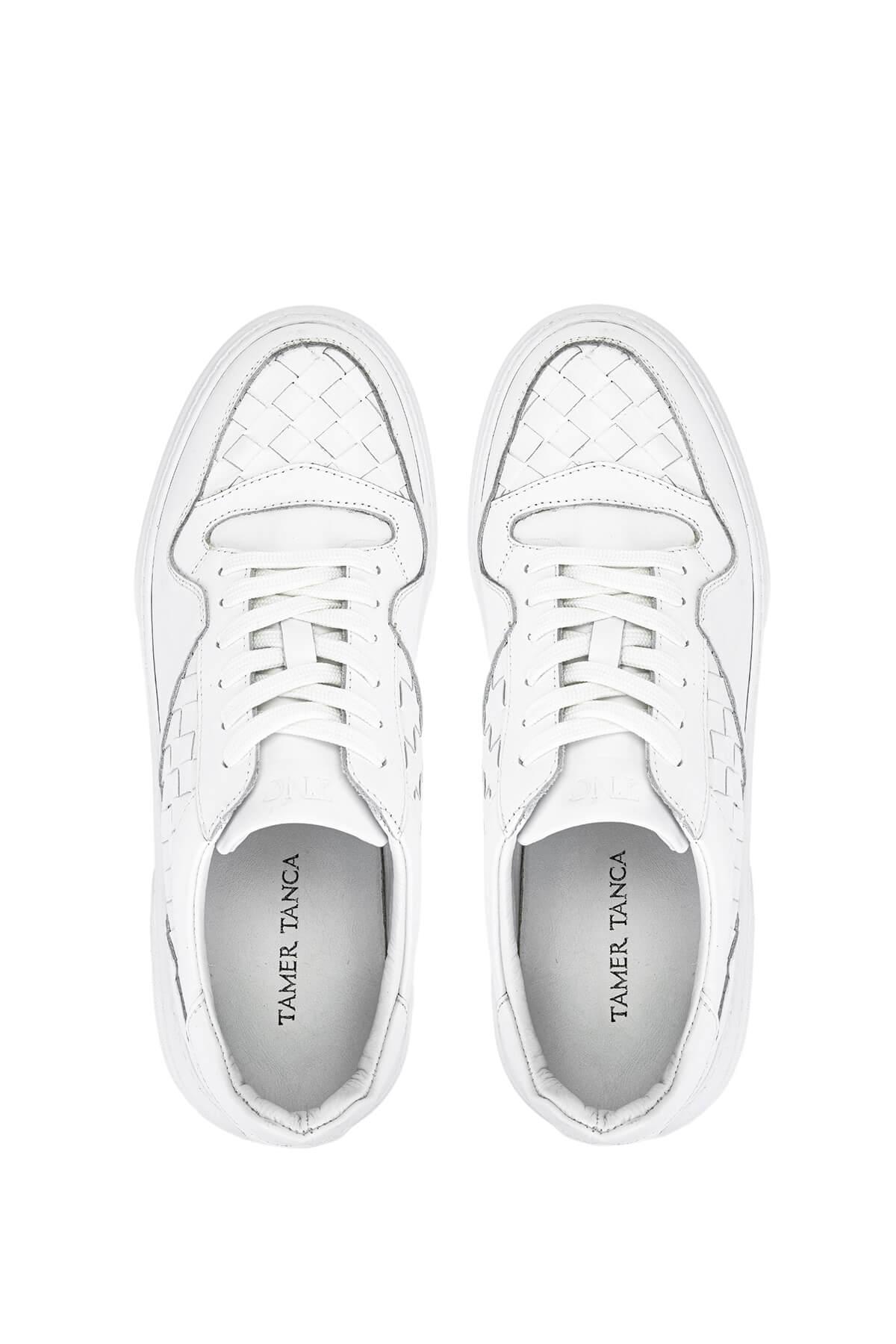 Tamer Tanca Erkek Hakiki Deri Beyaz Sneakers & Spor Ayakkabı