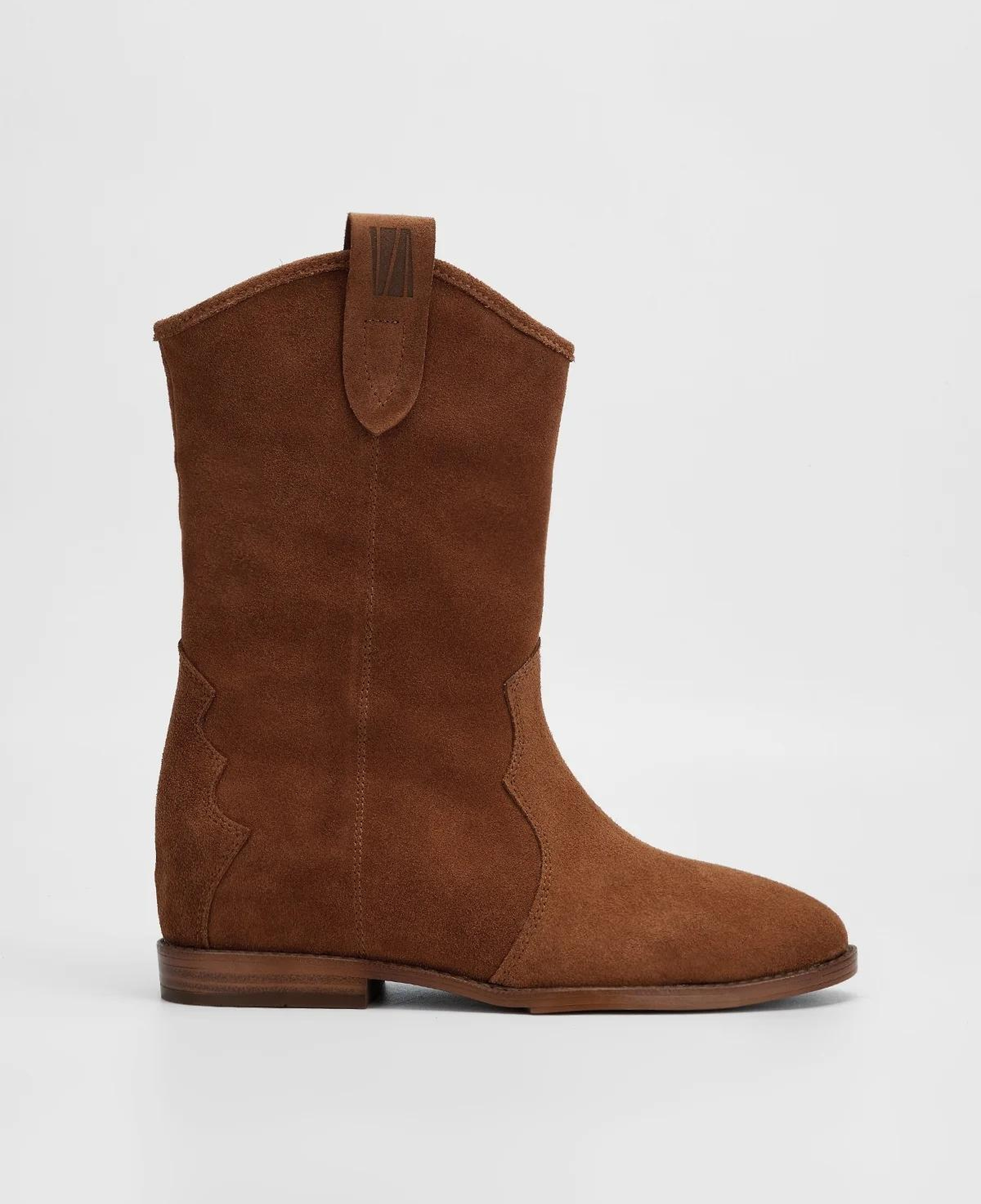 Valmenti Kadın Hakiki Deri Taba Süet Topuklu Bot