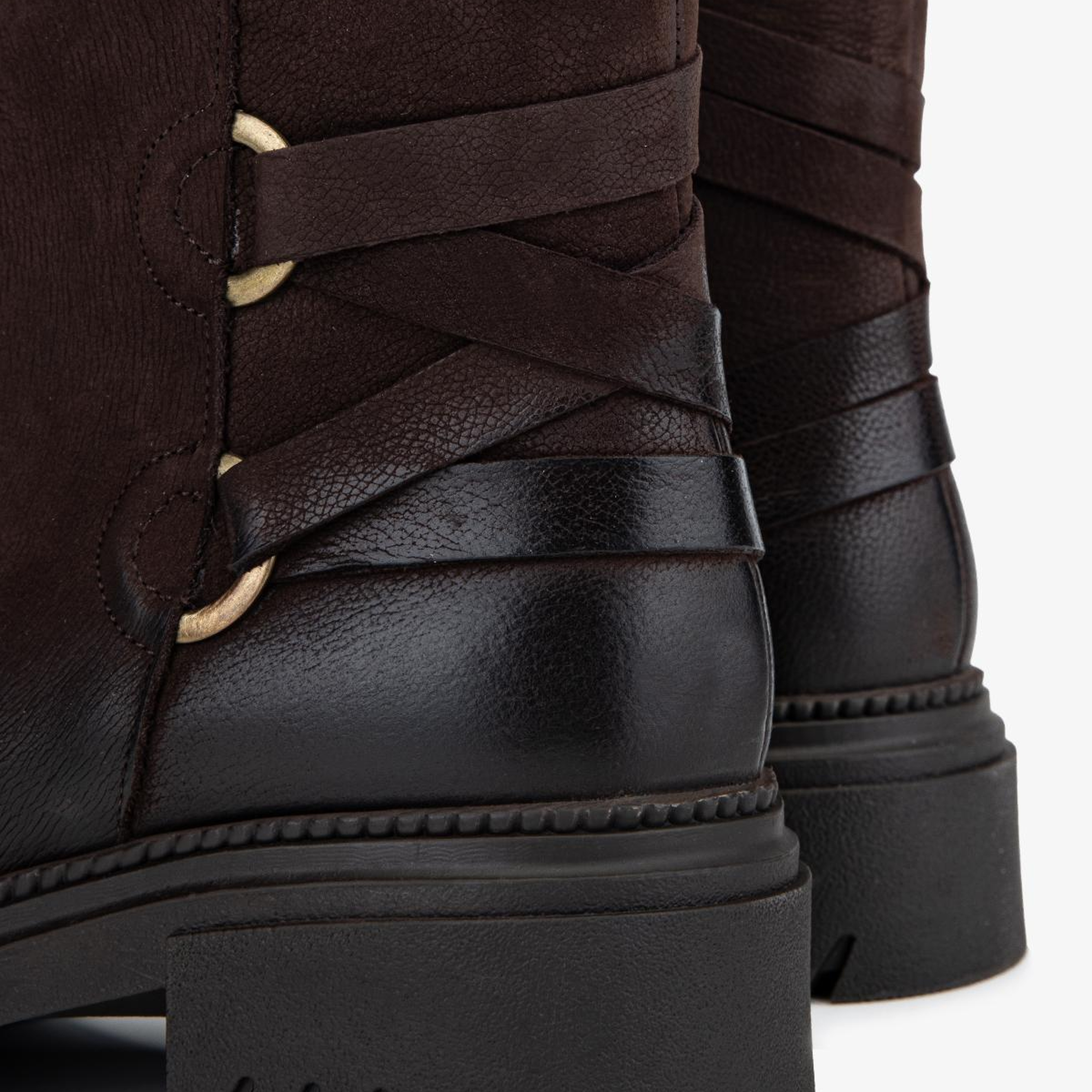 Valmenti Kadın Hakiki Deri Kahverengi Nubuk Düz Bot