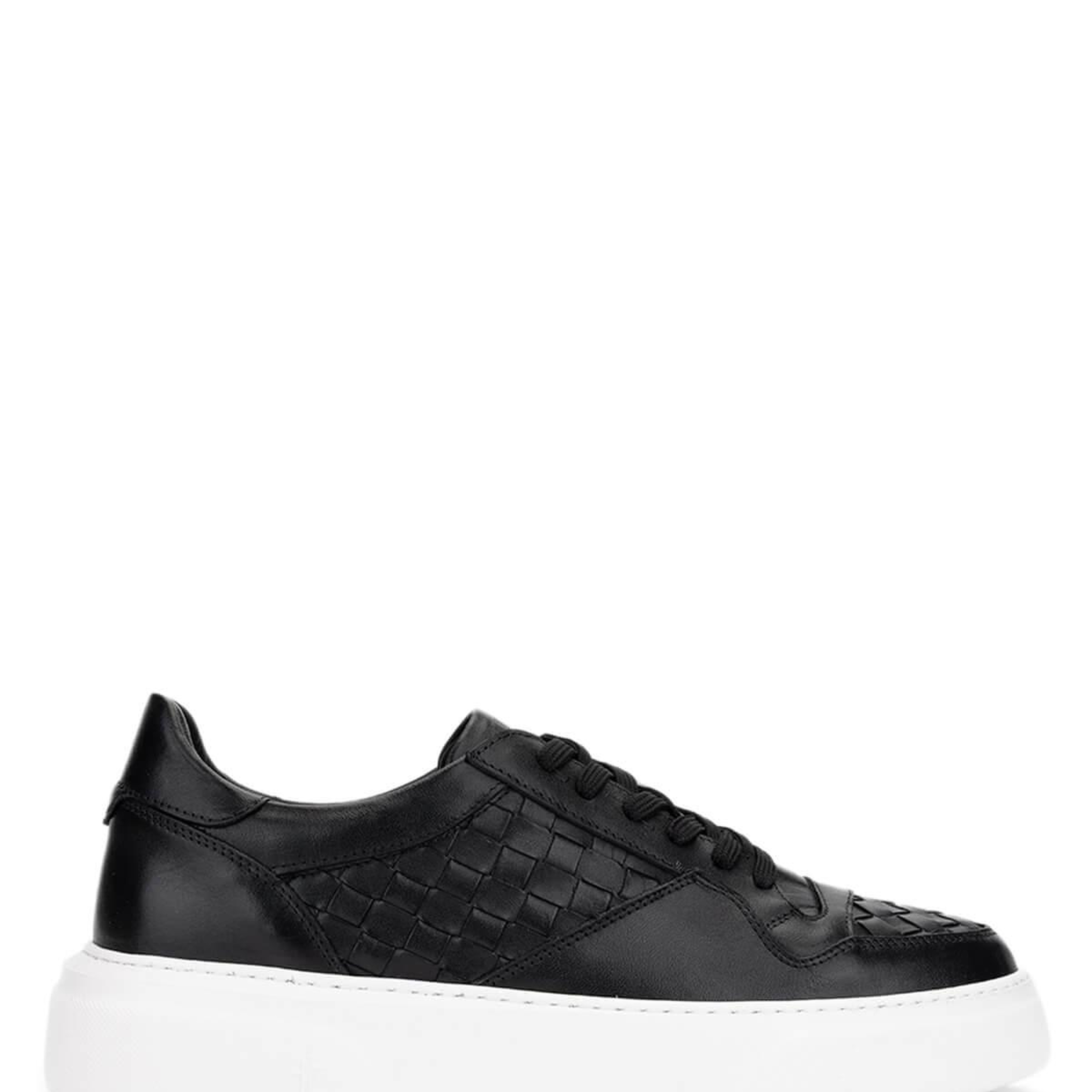 Tamer Tanca Erkek Hakiki Deri Siyah Sneakers & Spor Ayakkabı