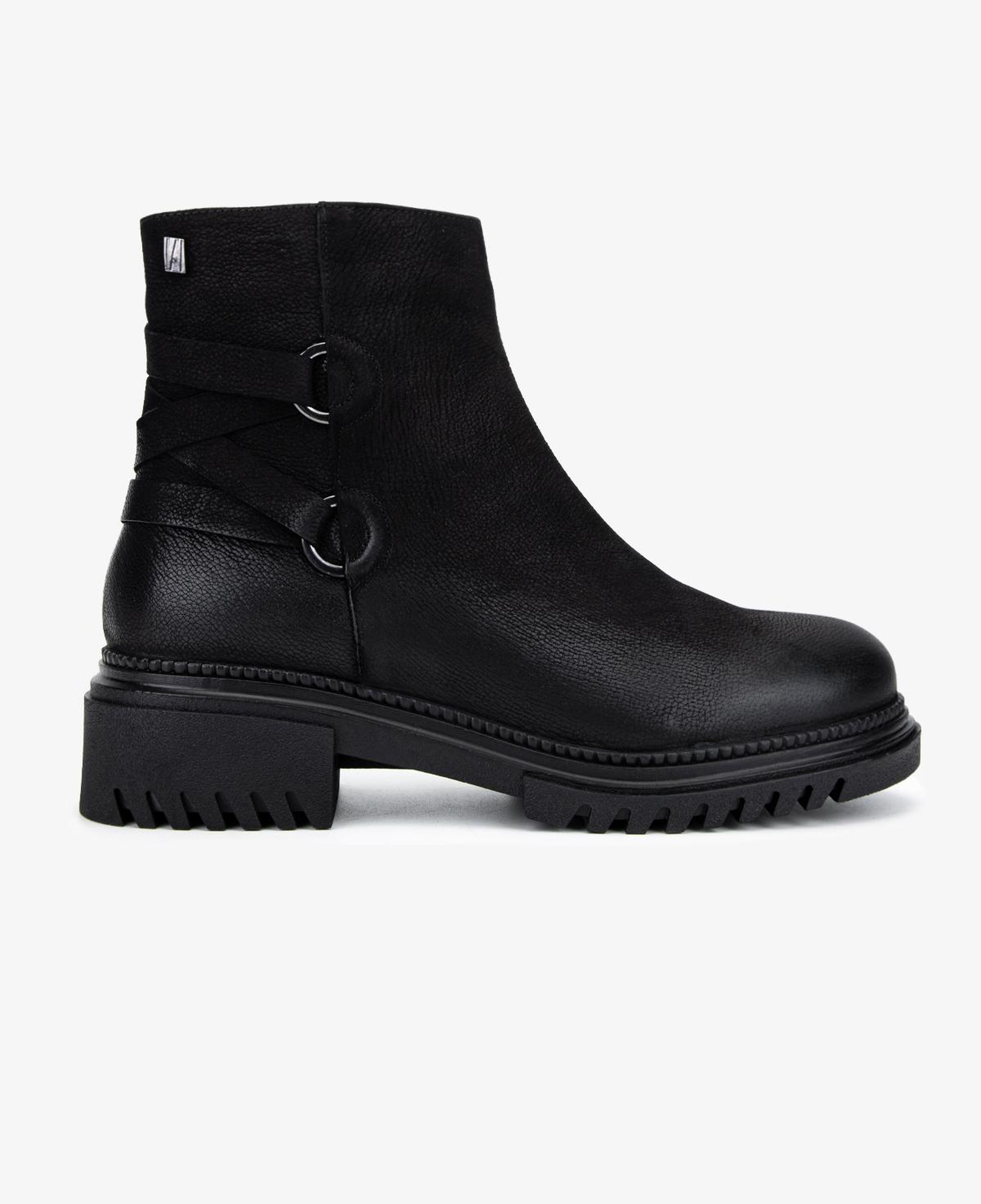 Valmenti Kadın Hakiki Deri Siyah Nubuk Düz Bot