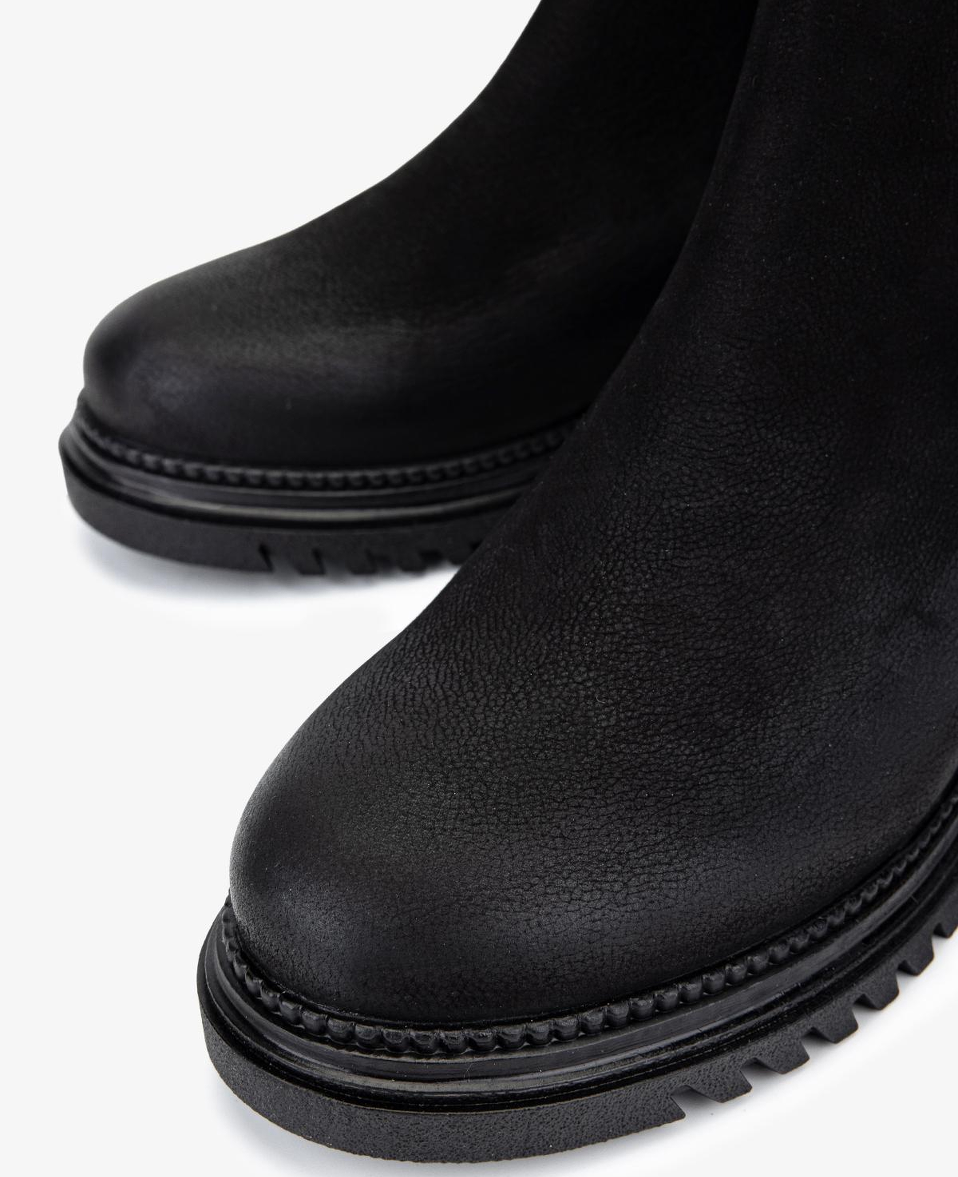 Valmenti Kadın Hakiki Deri Siyah Nubuk Düz Bot