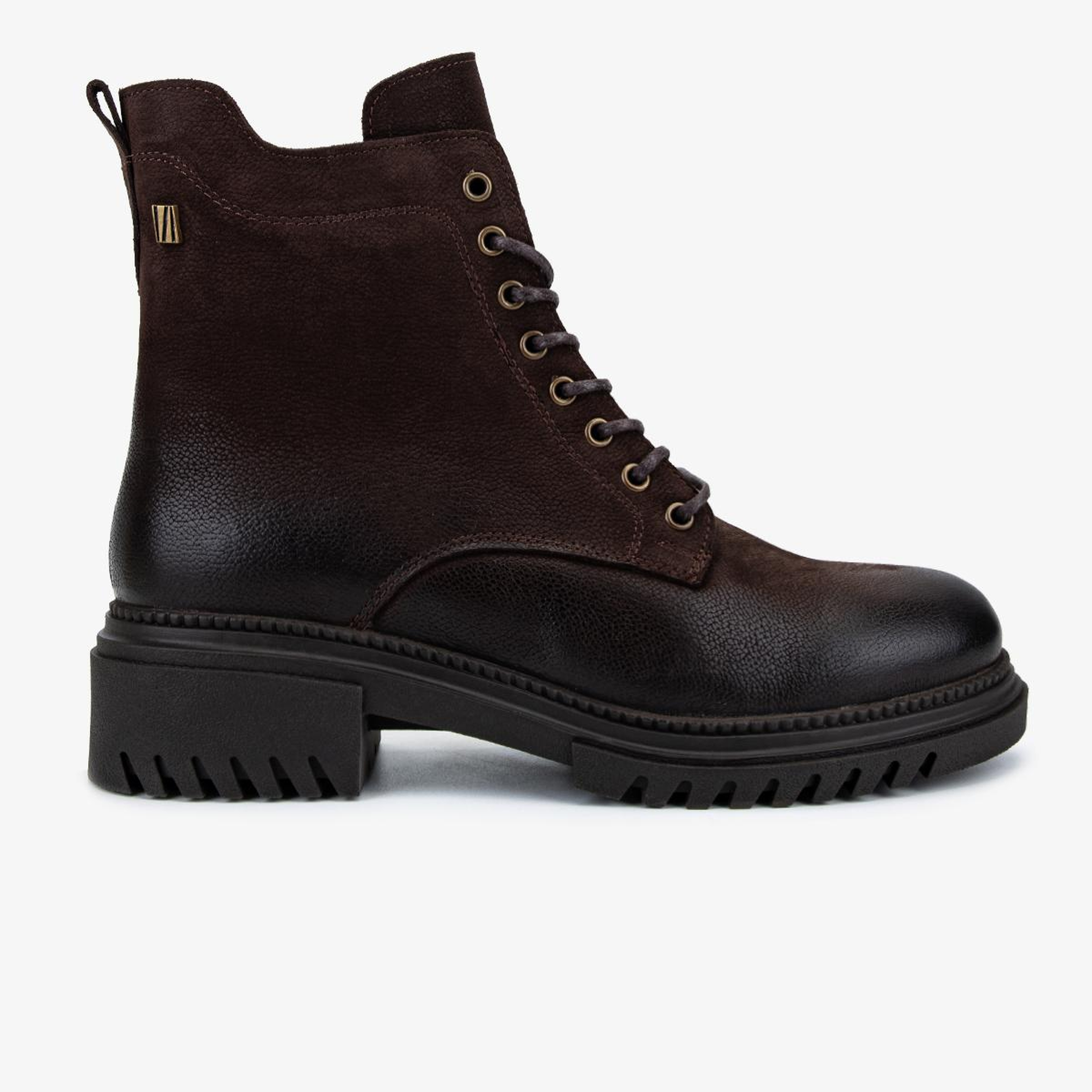 Valmenti Kadın Hakiki Deri Kahverengi Nubuk Düz Bot