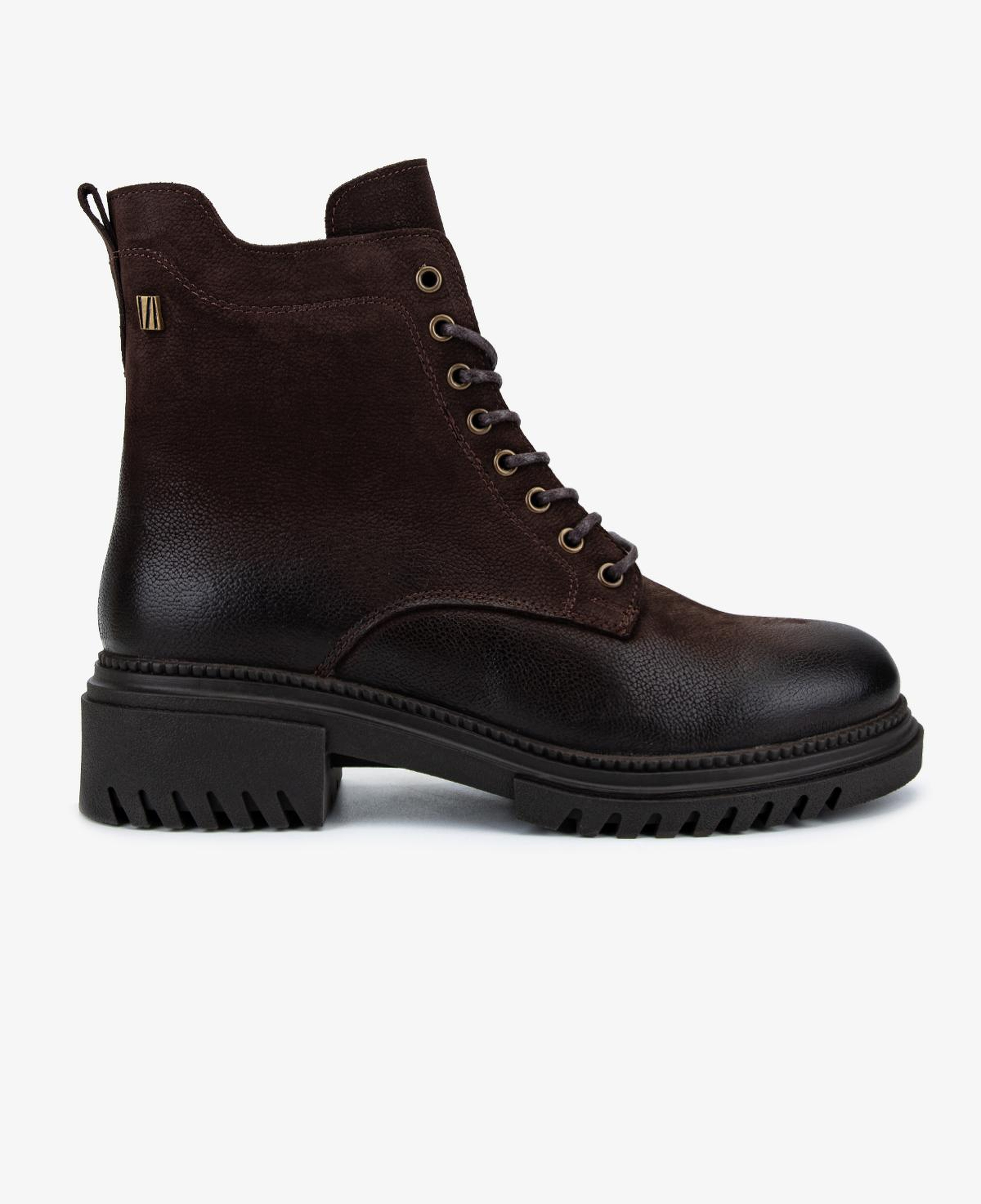 Valmenti Kadın Hakiki Deri Kahverengi Nubuk Düz Bot