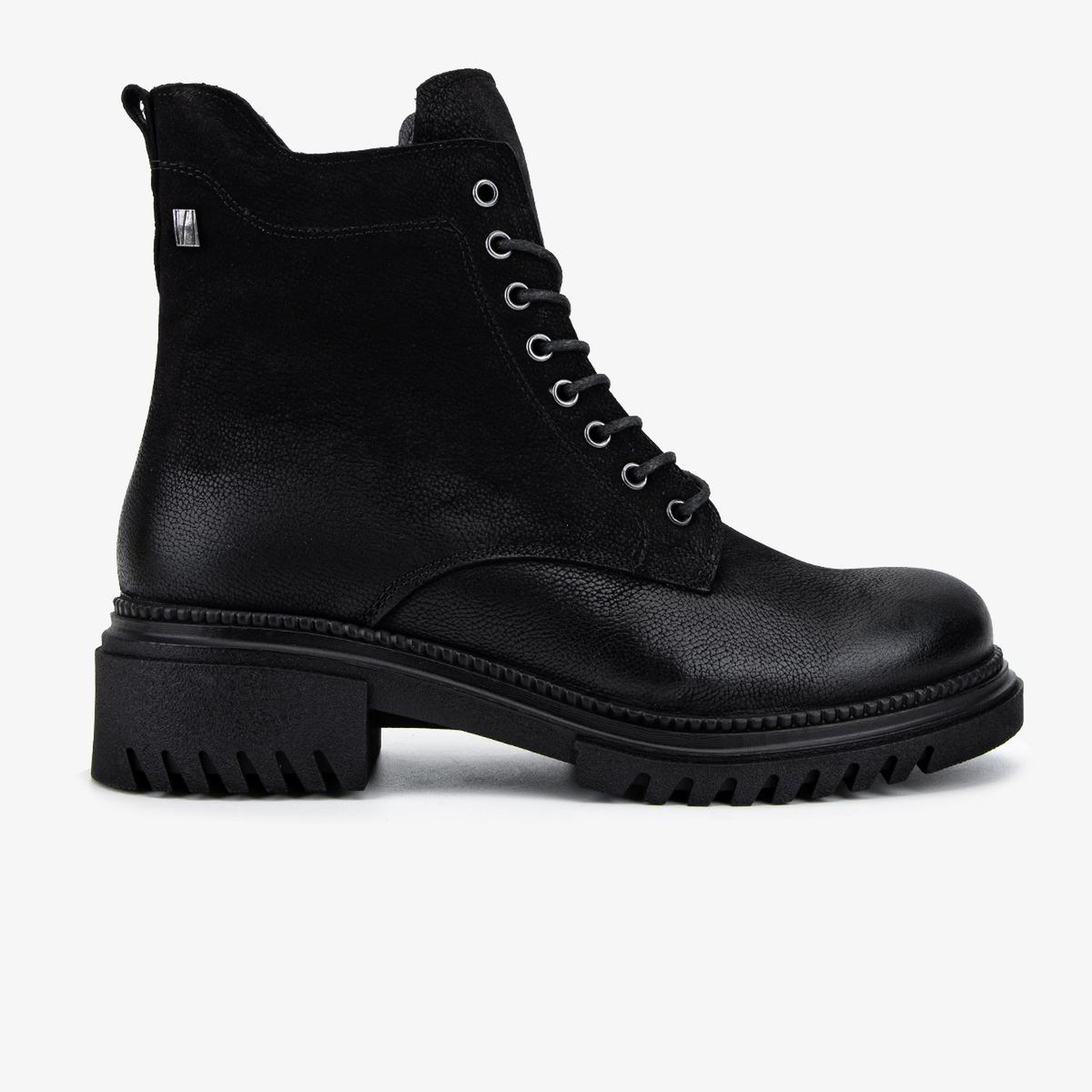 Valmenti Kadın Hakiki Deri Siyah Nubuk Düz Bot