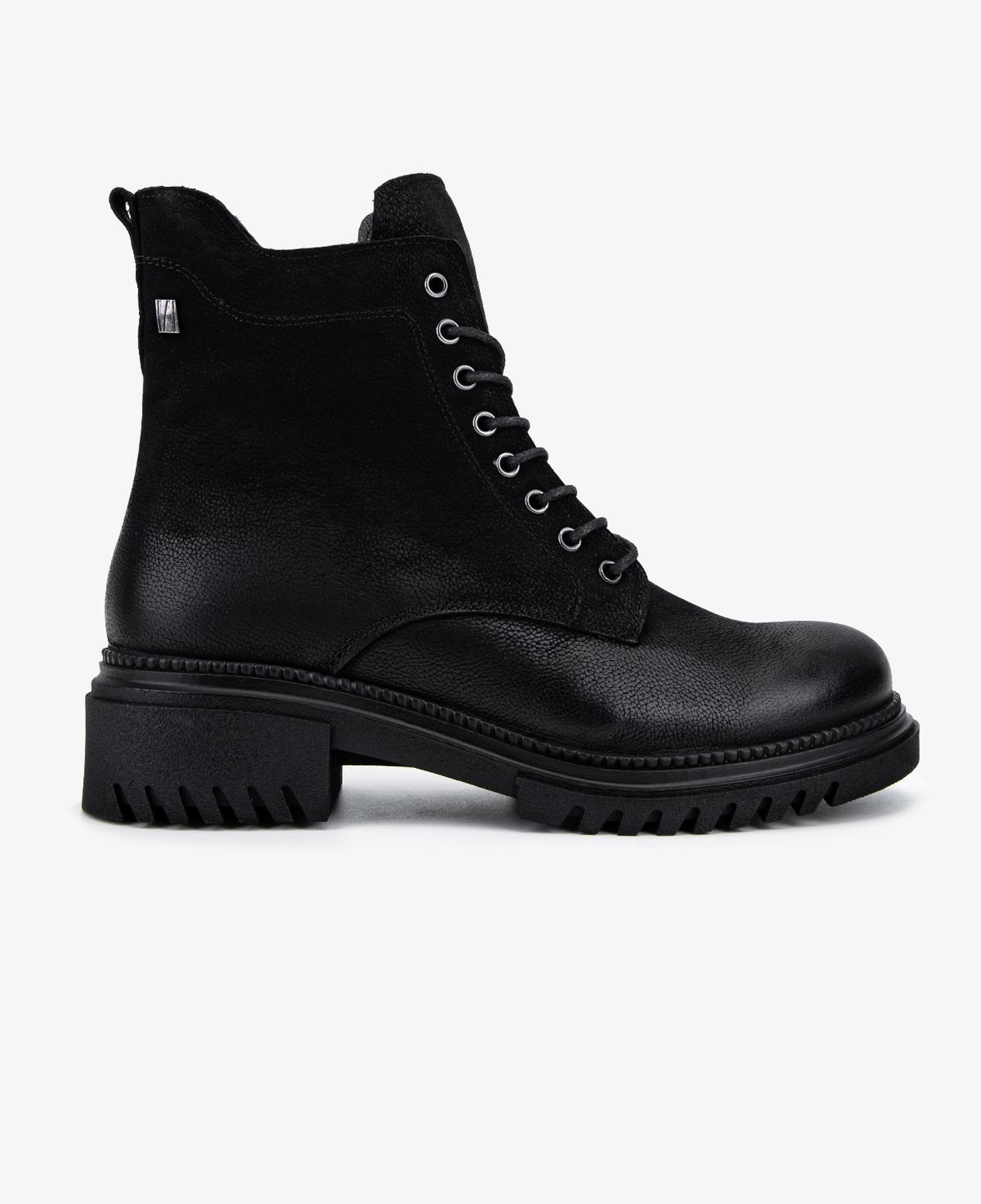 Valmenti Kadın Hakiki Deri Siyah Nubuk Düz Bot