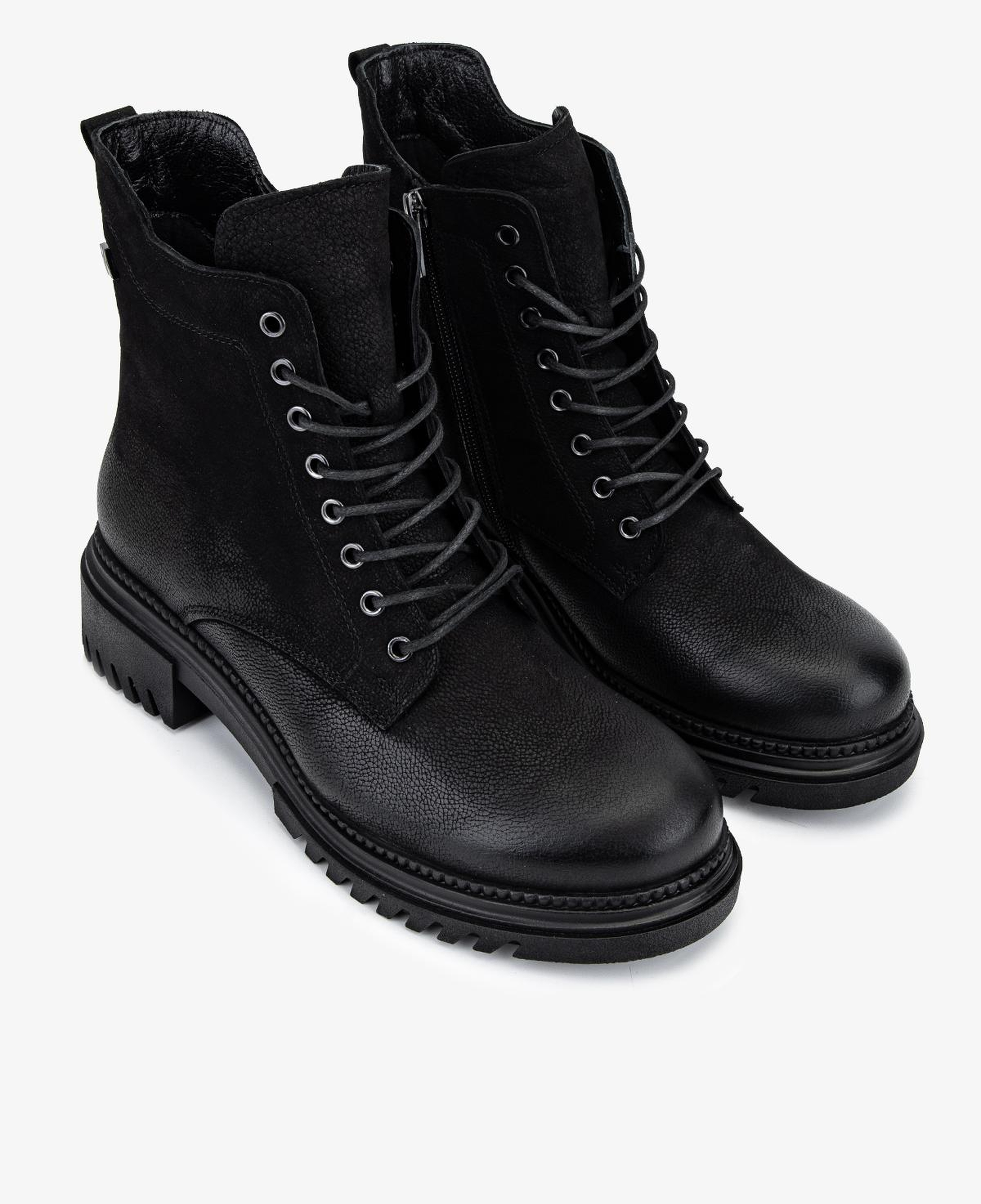 Valmenti Kadın Hakiki Deri Siyah Nubuk Düz Bot