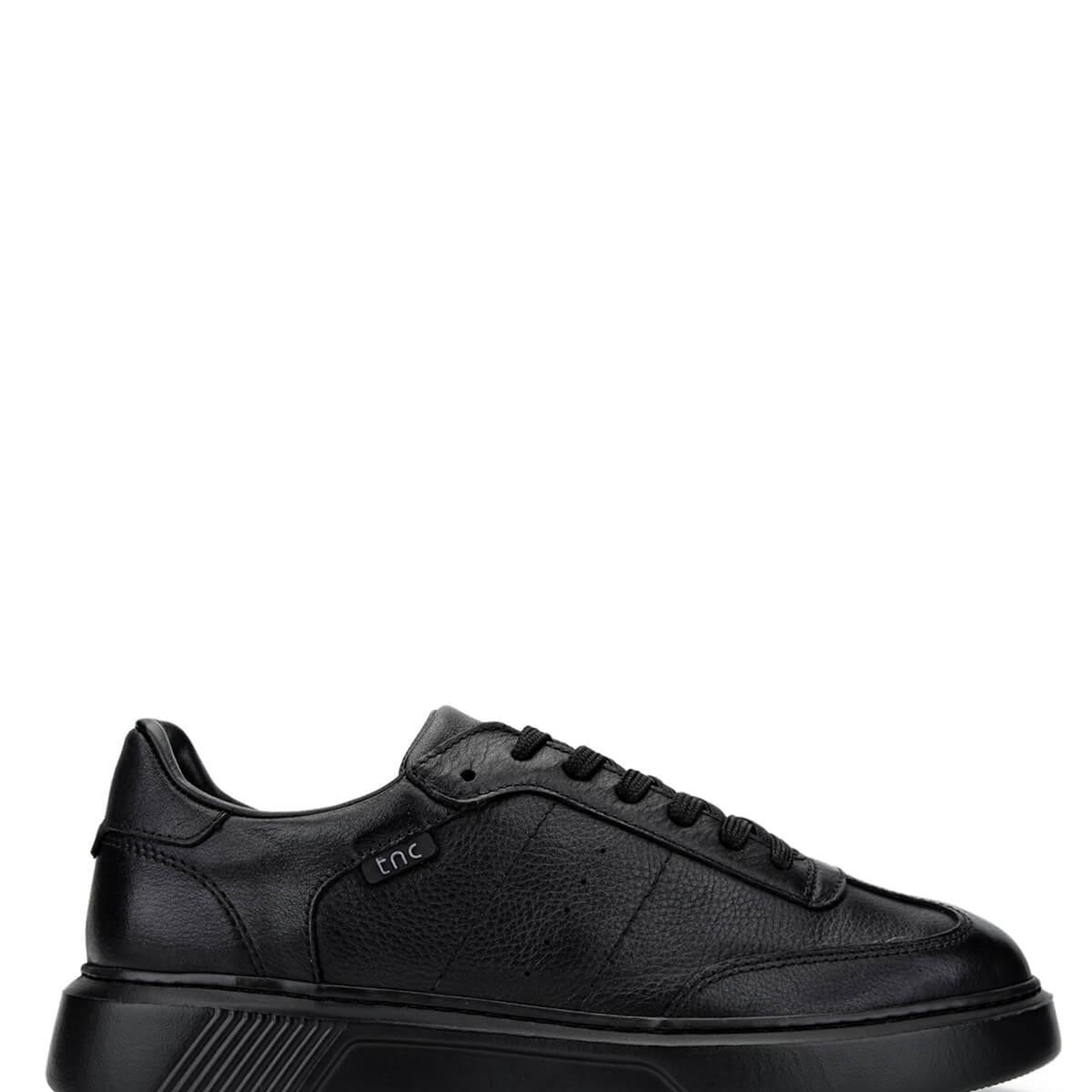 Tamer Tanca Erkek Hakiki Deri Siyah Sneakers & Spor Ayakkabı