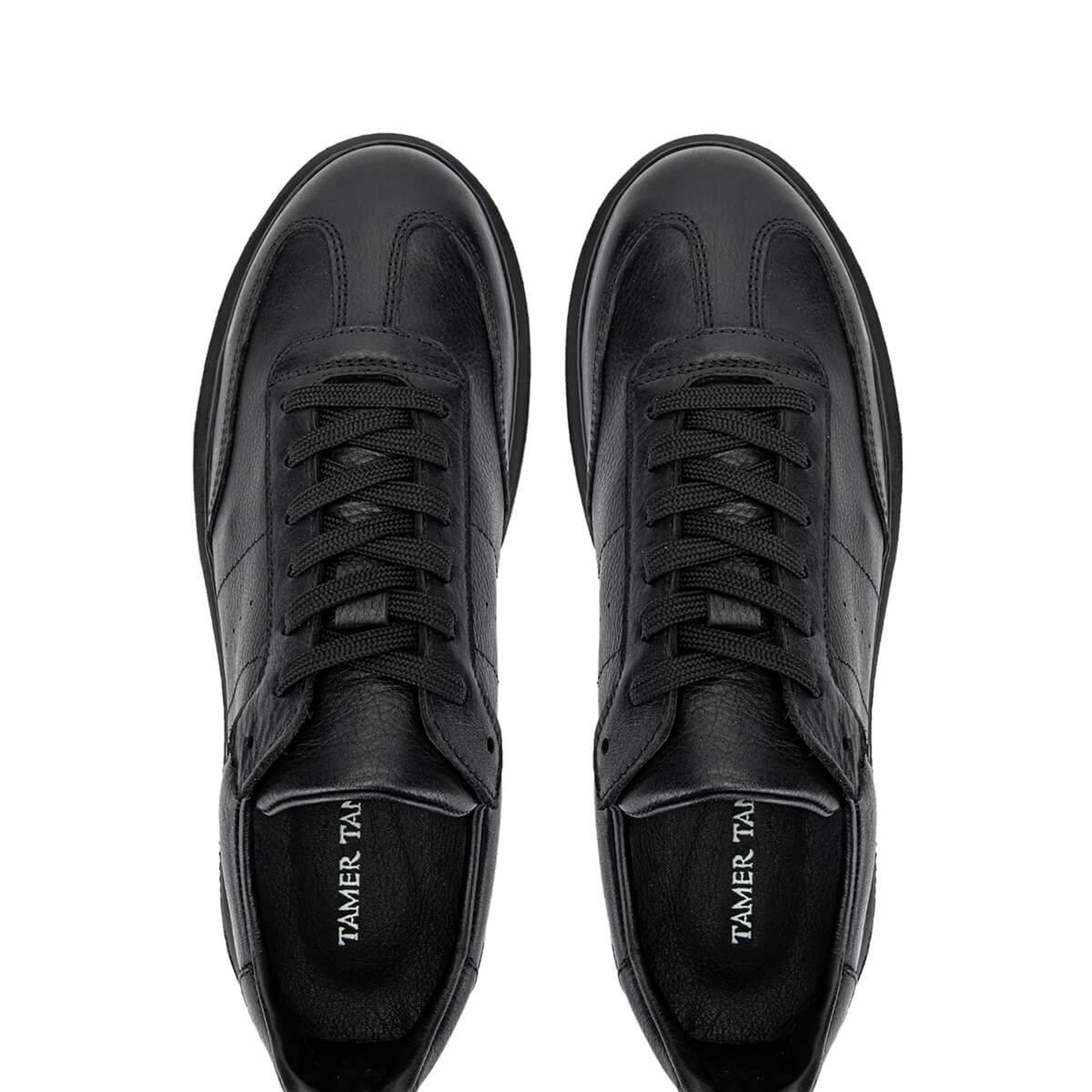 Tamer Tanca Erkek Hakiki Deri Siyah Sneakers & Spor Ayakkabı