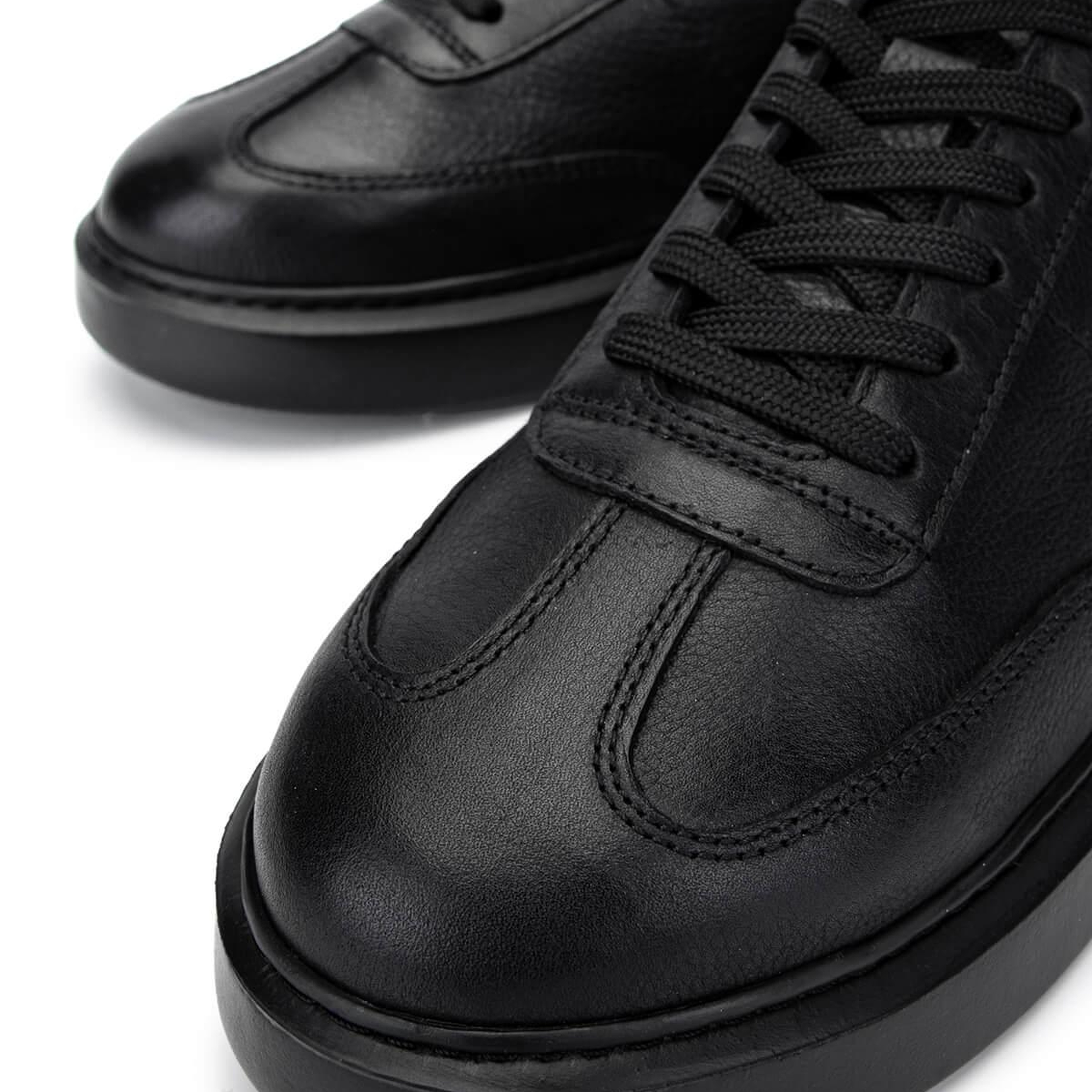 Tamer Tanca Erkek Hakiki Deri Siyah Sneakers & Spor Ayakkabı