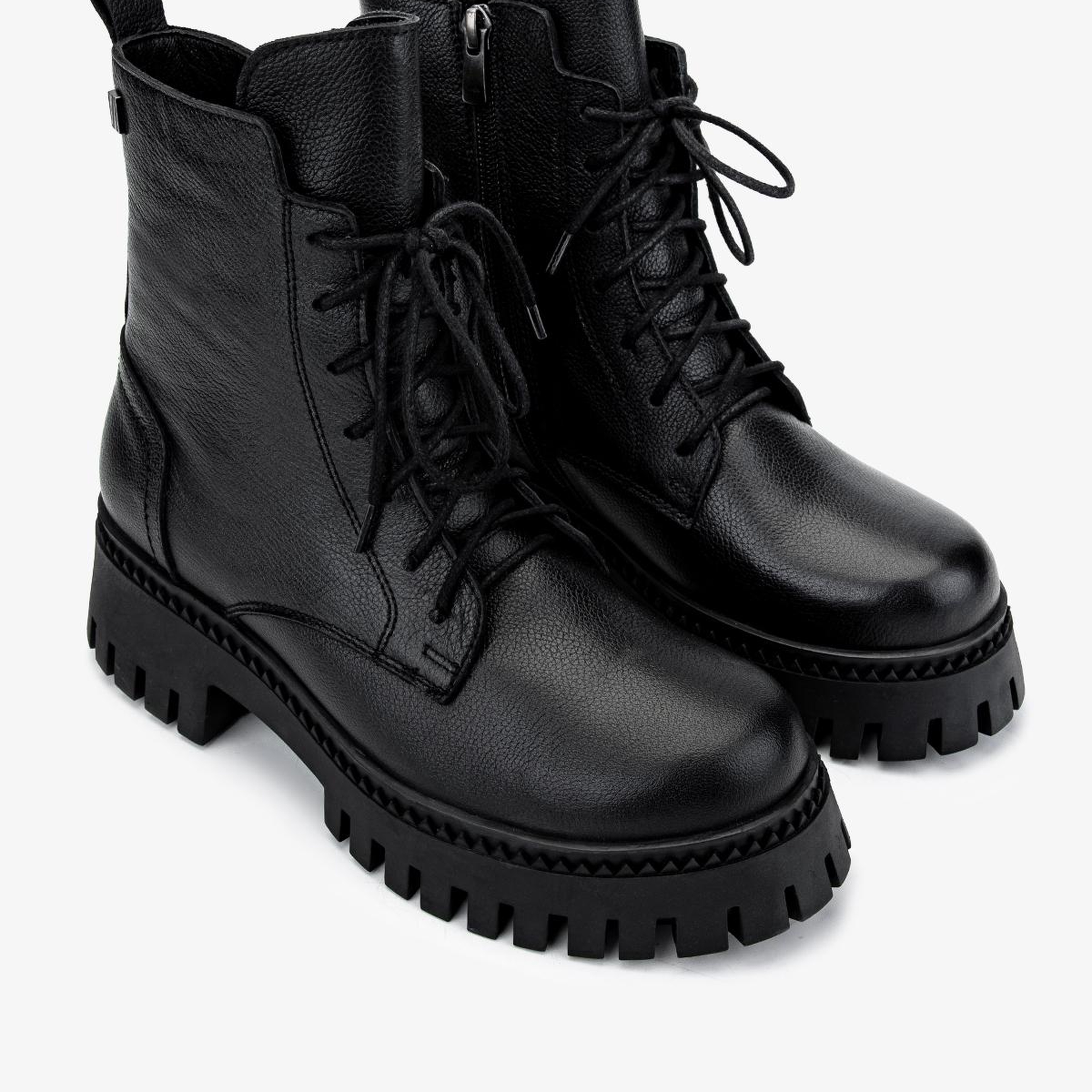 Valmenti Kadın Hakiki Deri Siyah Floter Düz Bot