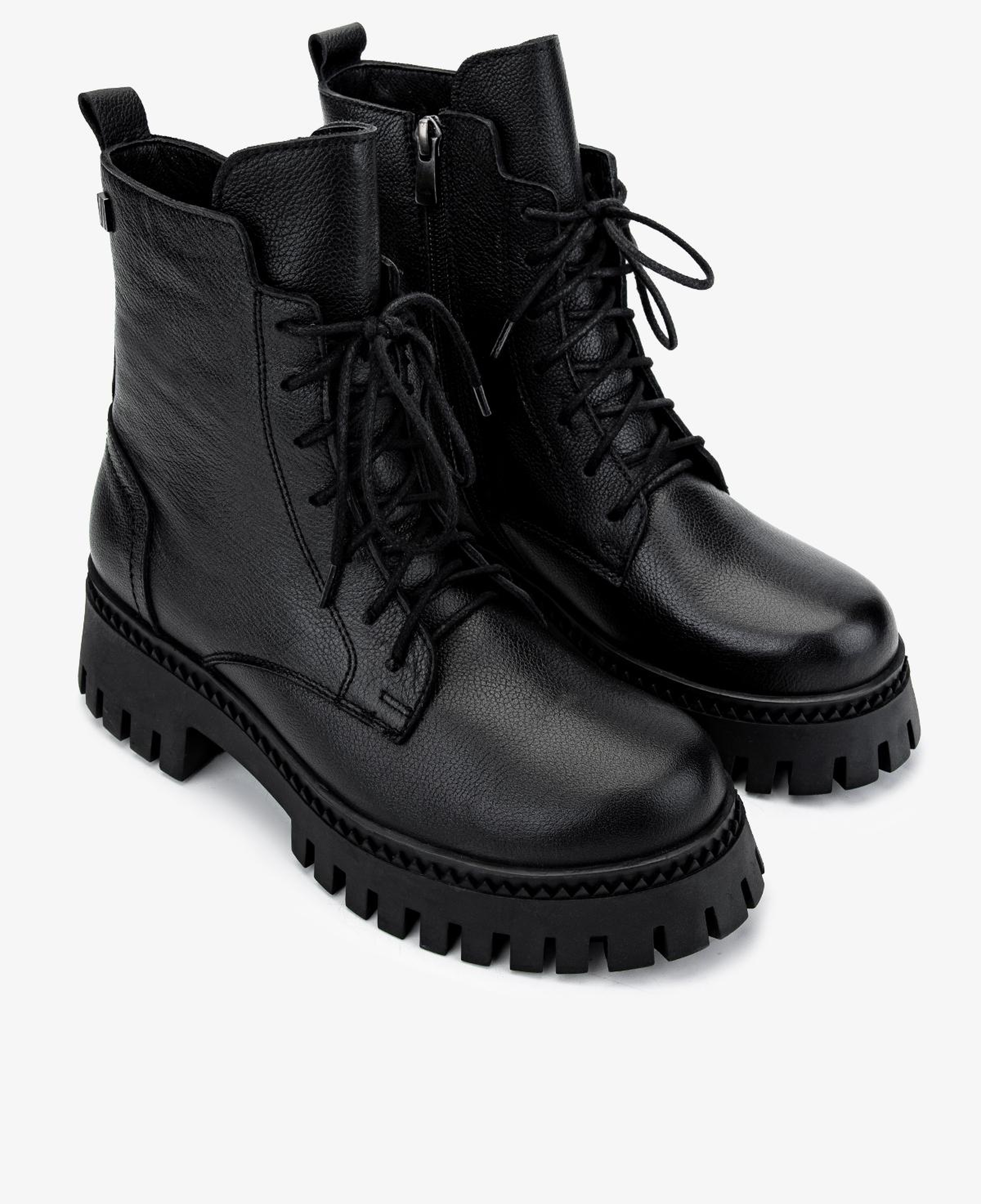 Valmenti Kadın Hakiki Deri Siyah Floter Düz Bot