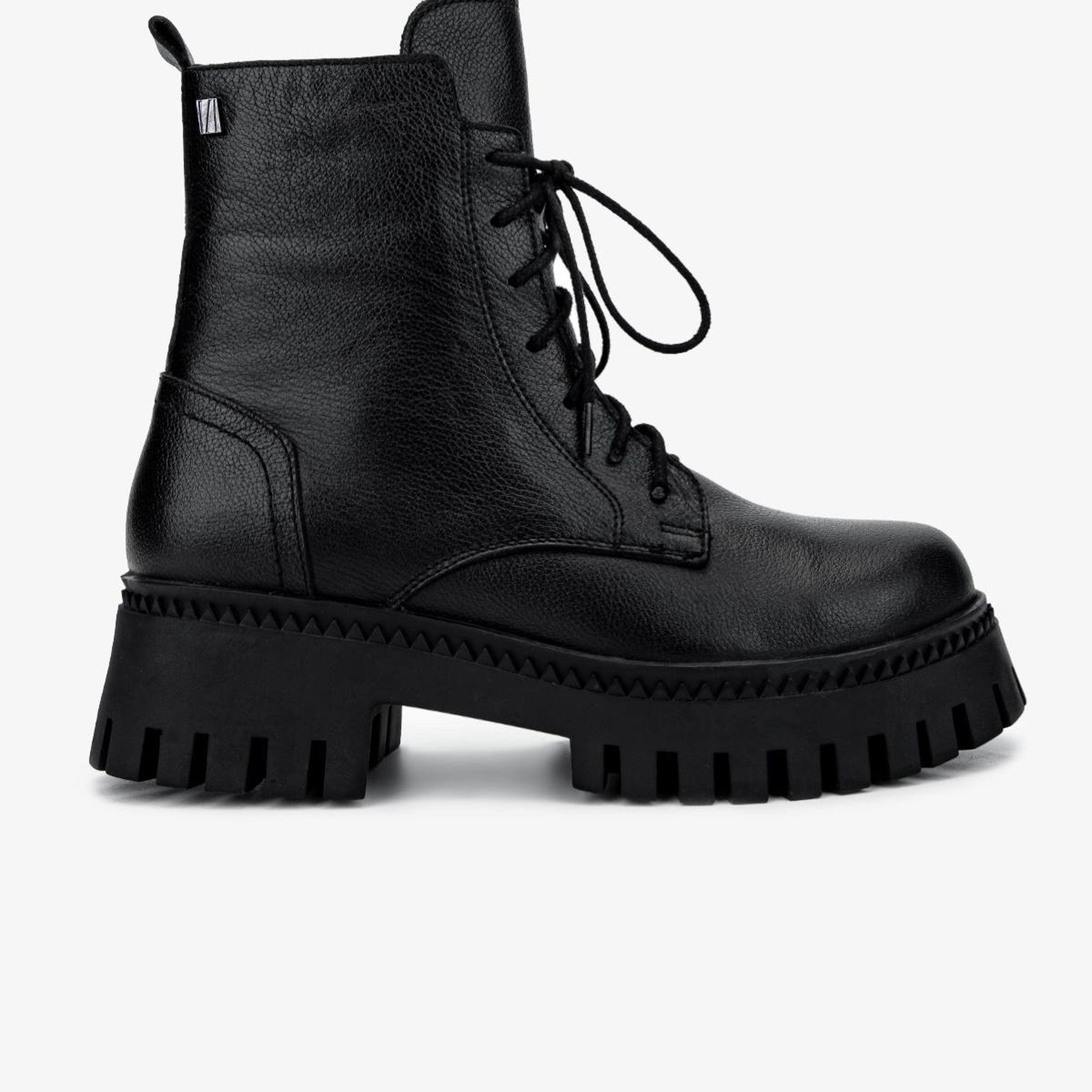 Valmenti Kadın Hakiki Deri Siyah Floter Düz Bot