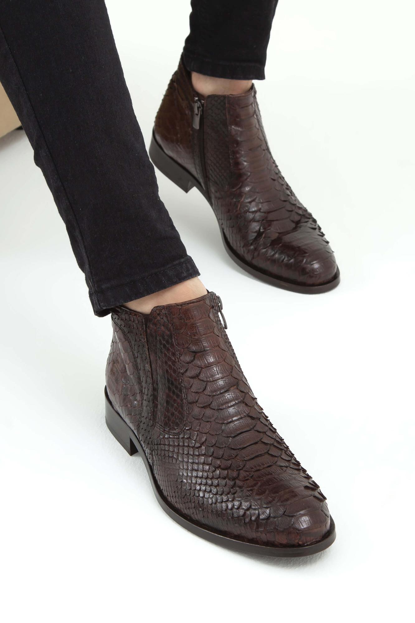 Tamer Tanca Erkek Hakiki Deri Kahverengi Klasik Bot