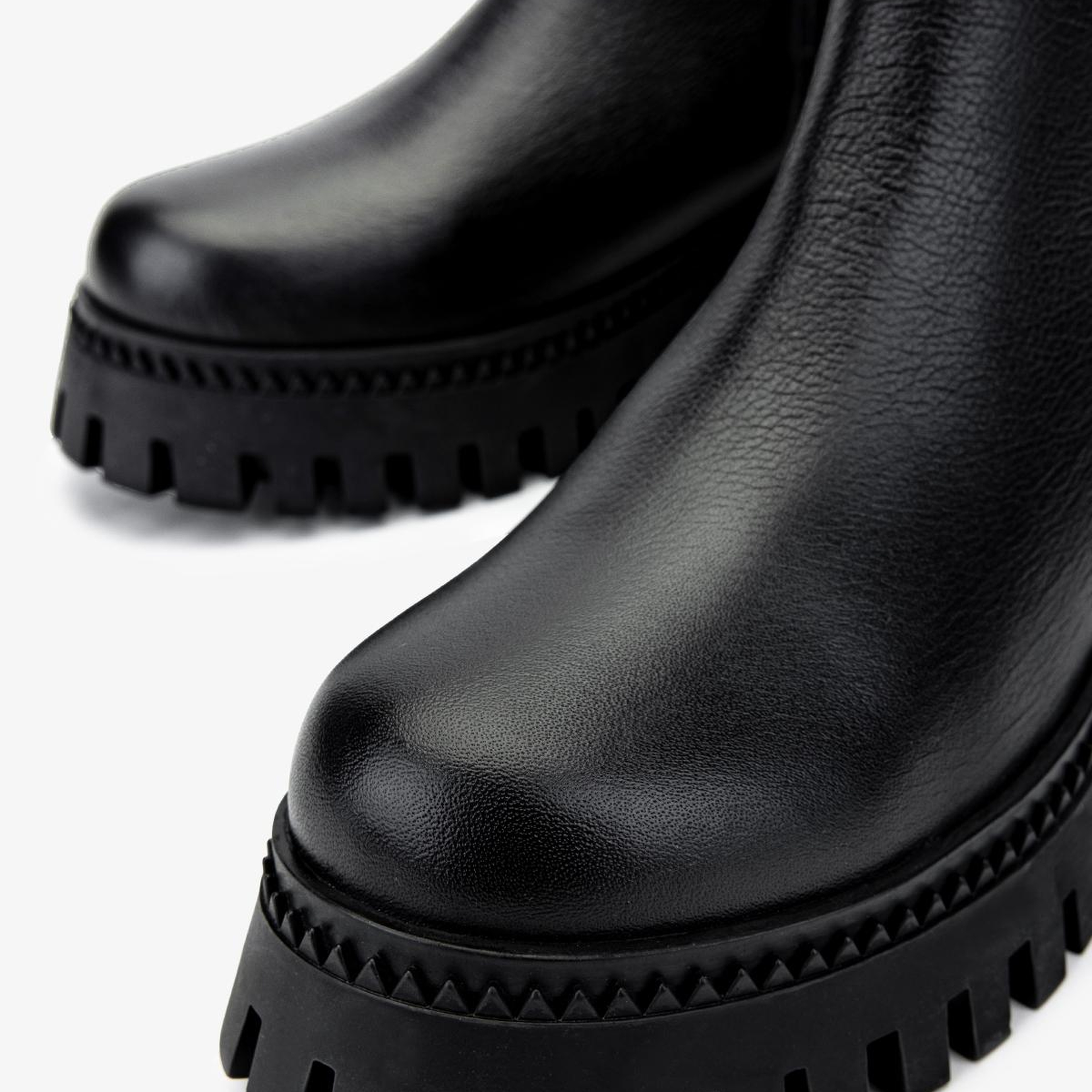 Valmenti Kadın Hakiki Deri Siyah Floter Düz Bot