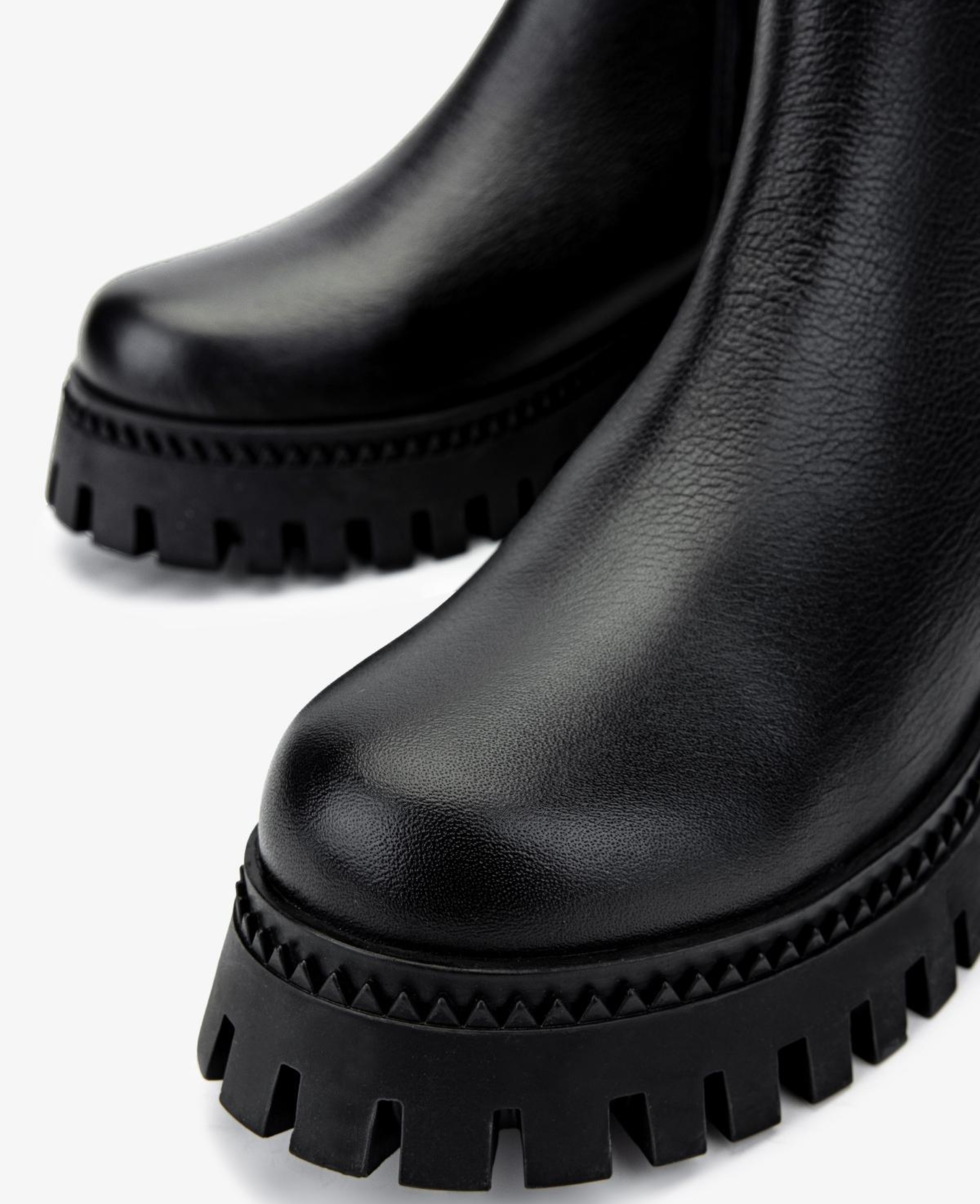 Valmenti Kadın Hakiki Deri Siyah Floter Düz Bot