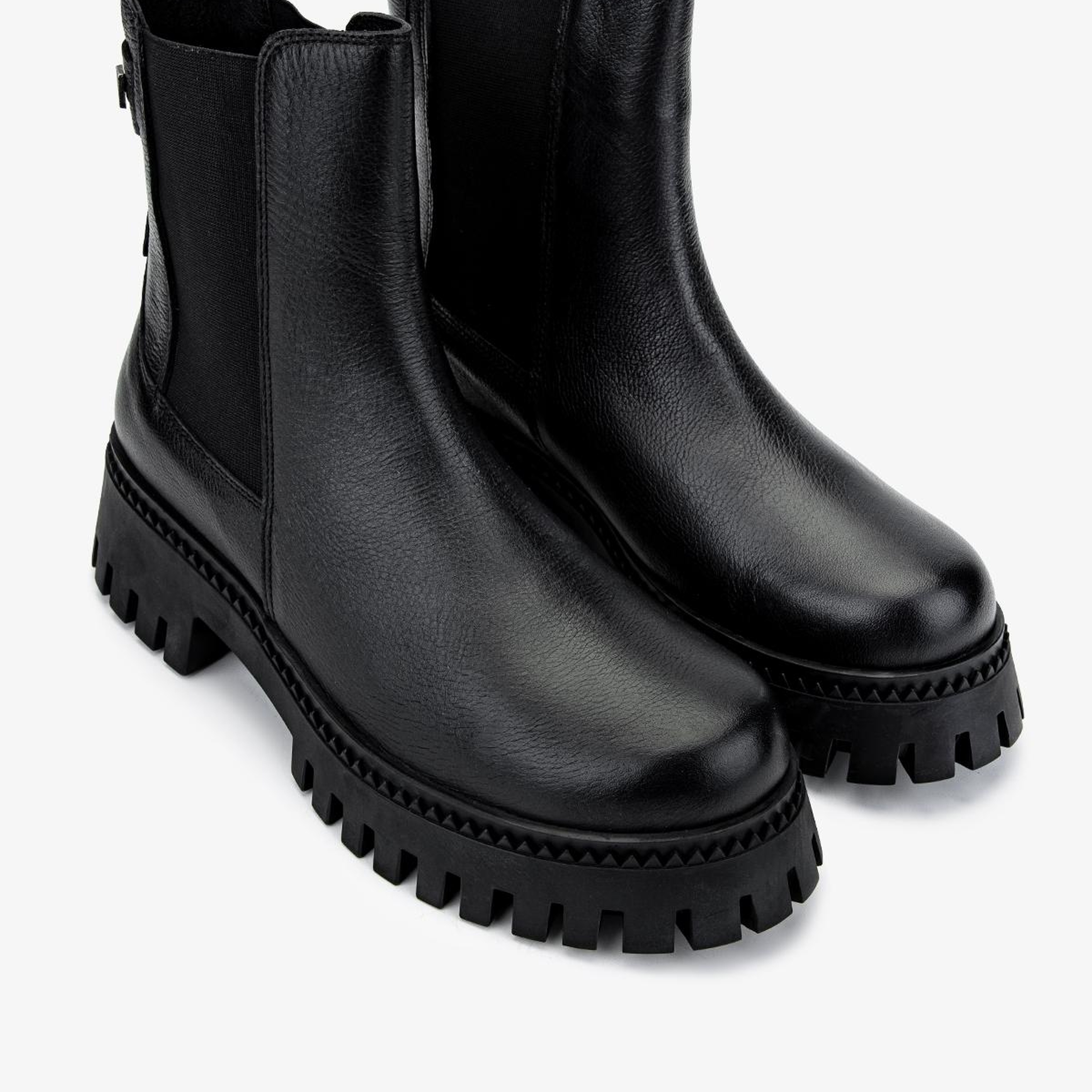 Valmenti Kadın Hakiki Deri Siyah Floter Düz Bot