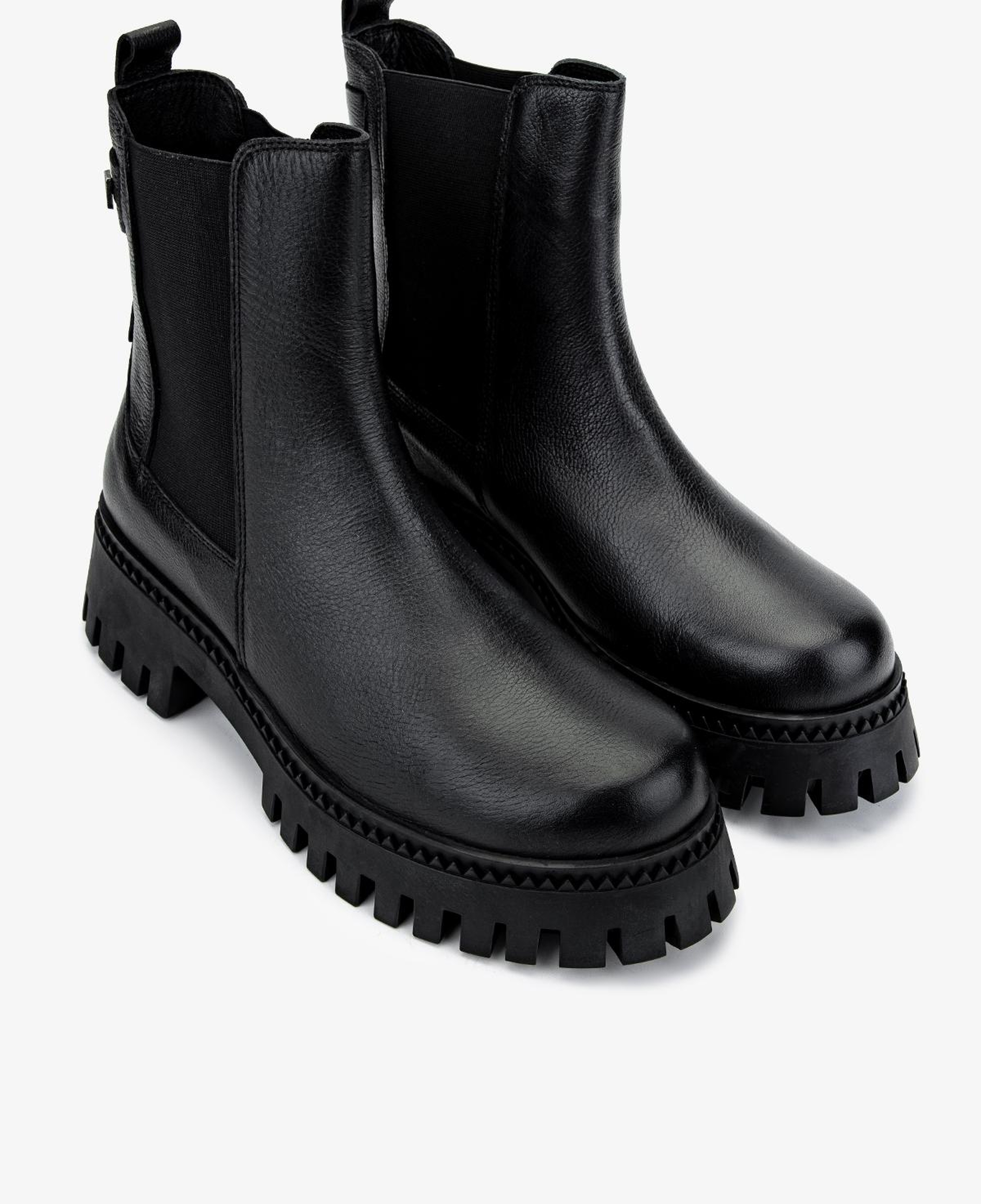 Valmenti Kadın Hakiki Deri Siyah Floter Düz Bot