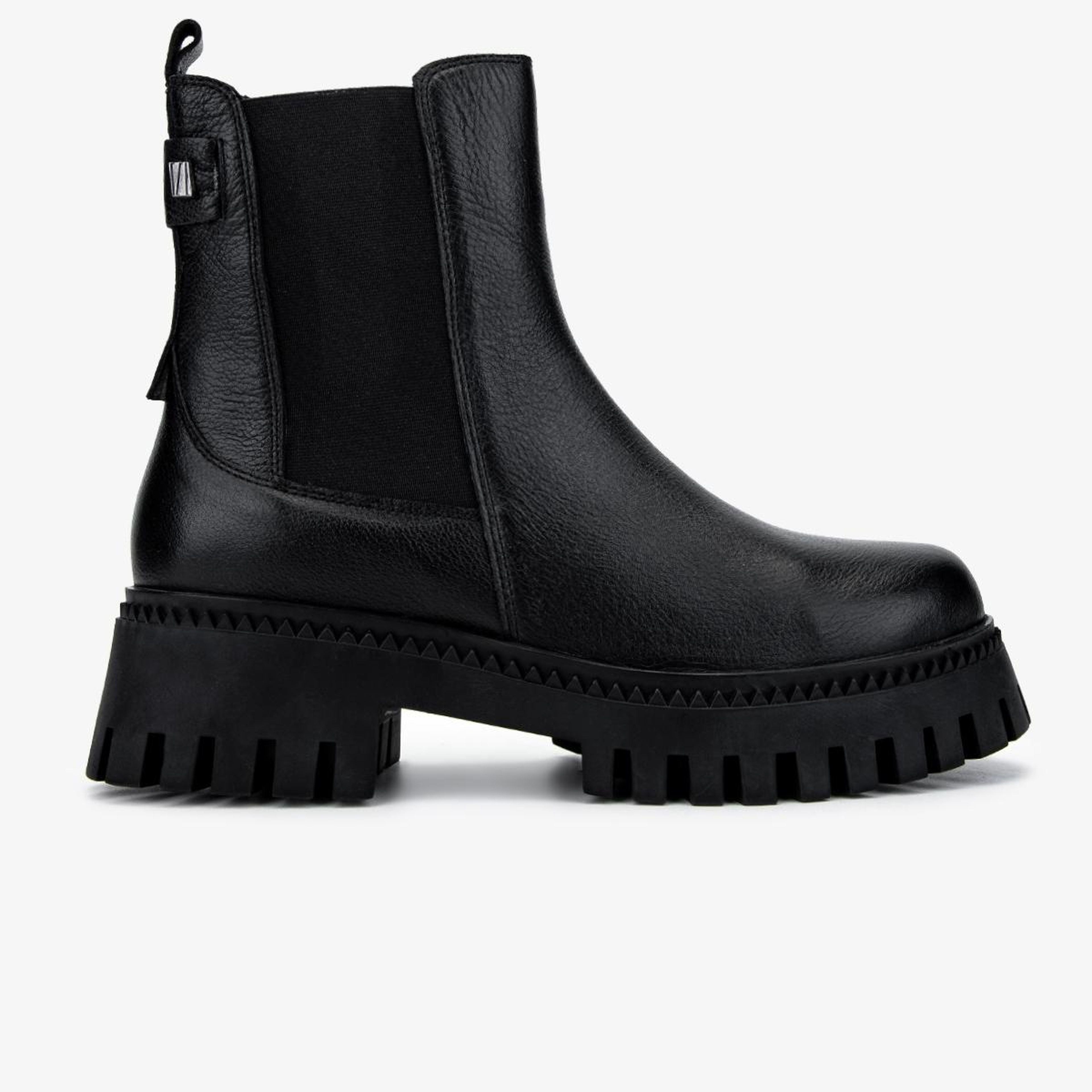 Valmenti Kadın Hakiki Deri Siyah Floter Düz Bot