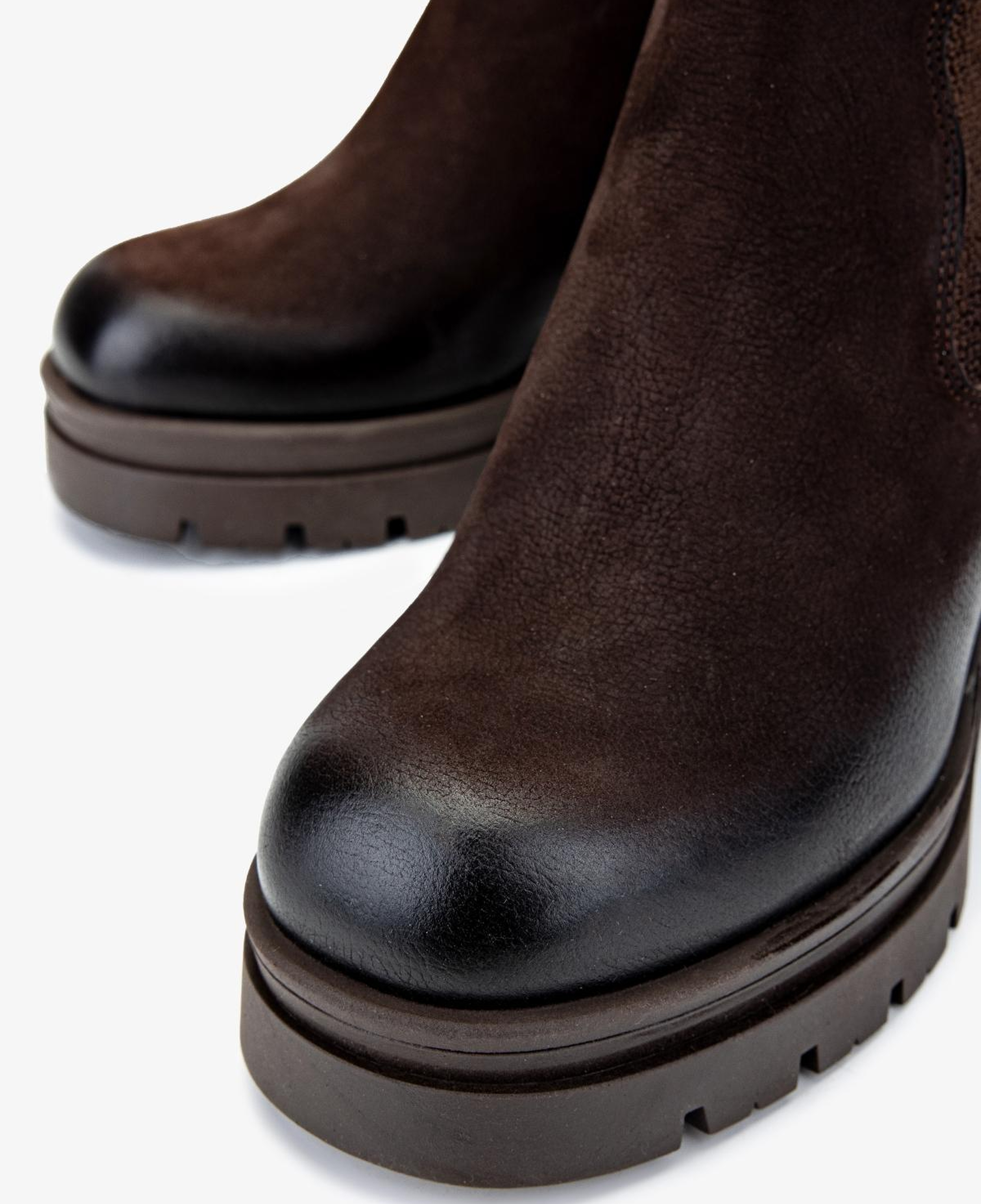 Valmenti Kadın Hakiki Deri Kahverengi Nubuk Topuklu Bot