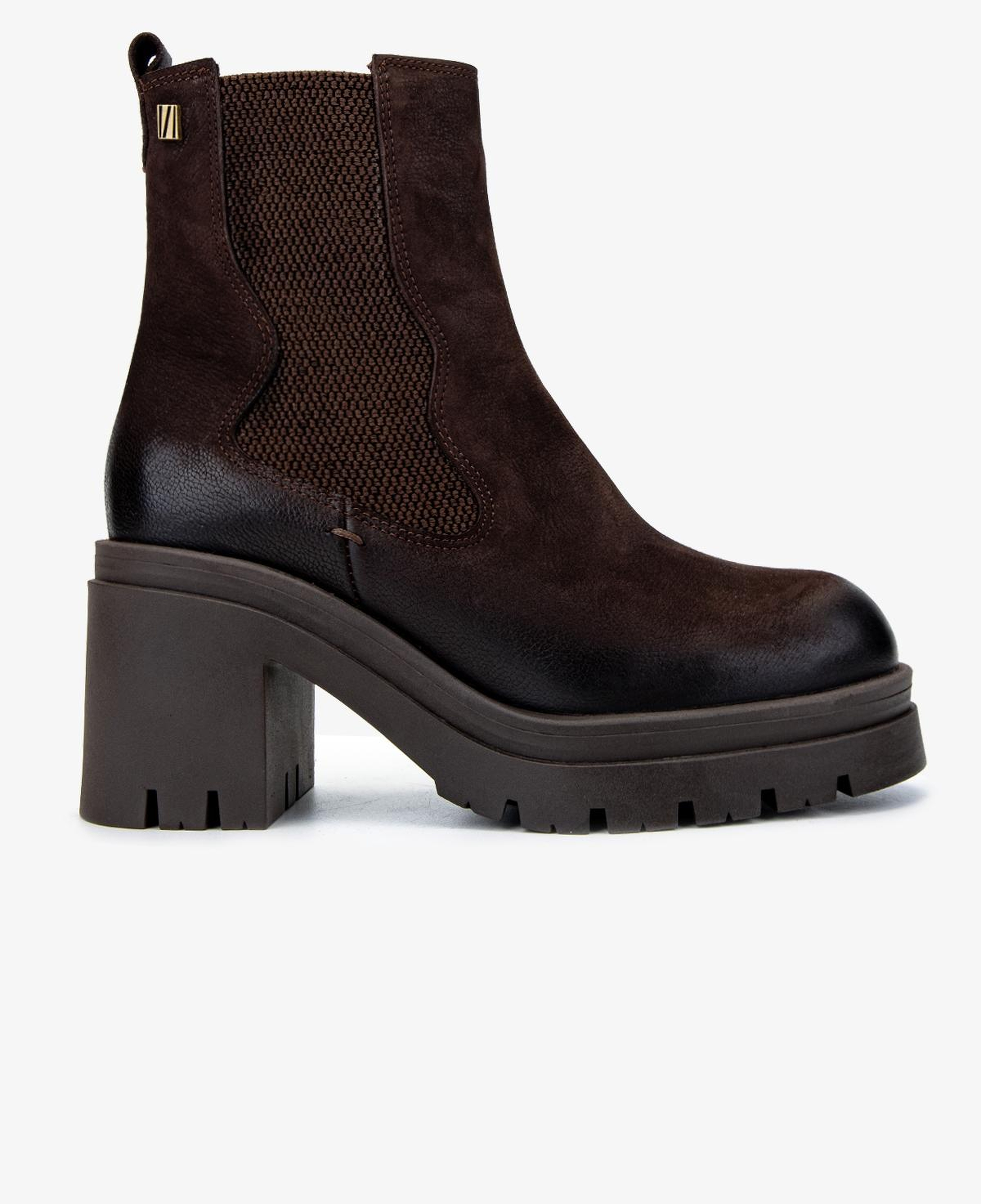 Valmenti Kadın Hakiki Deri Kahverengi Nubuk Topuklu Bot