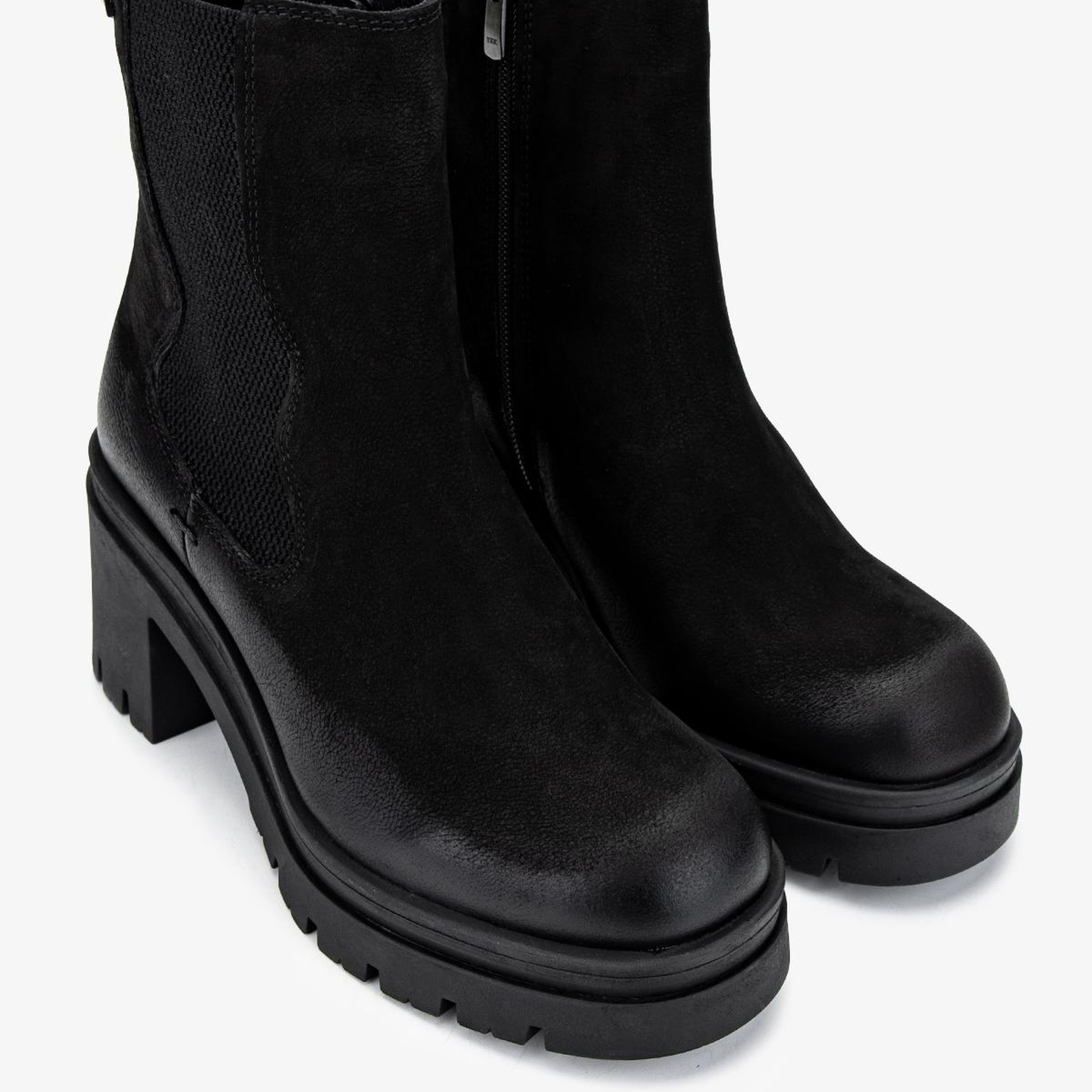 Valmenti Kadın Hakiki Deri Siyah Nubuk Topuklu Bot