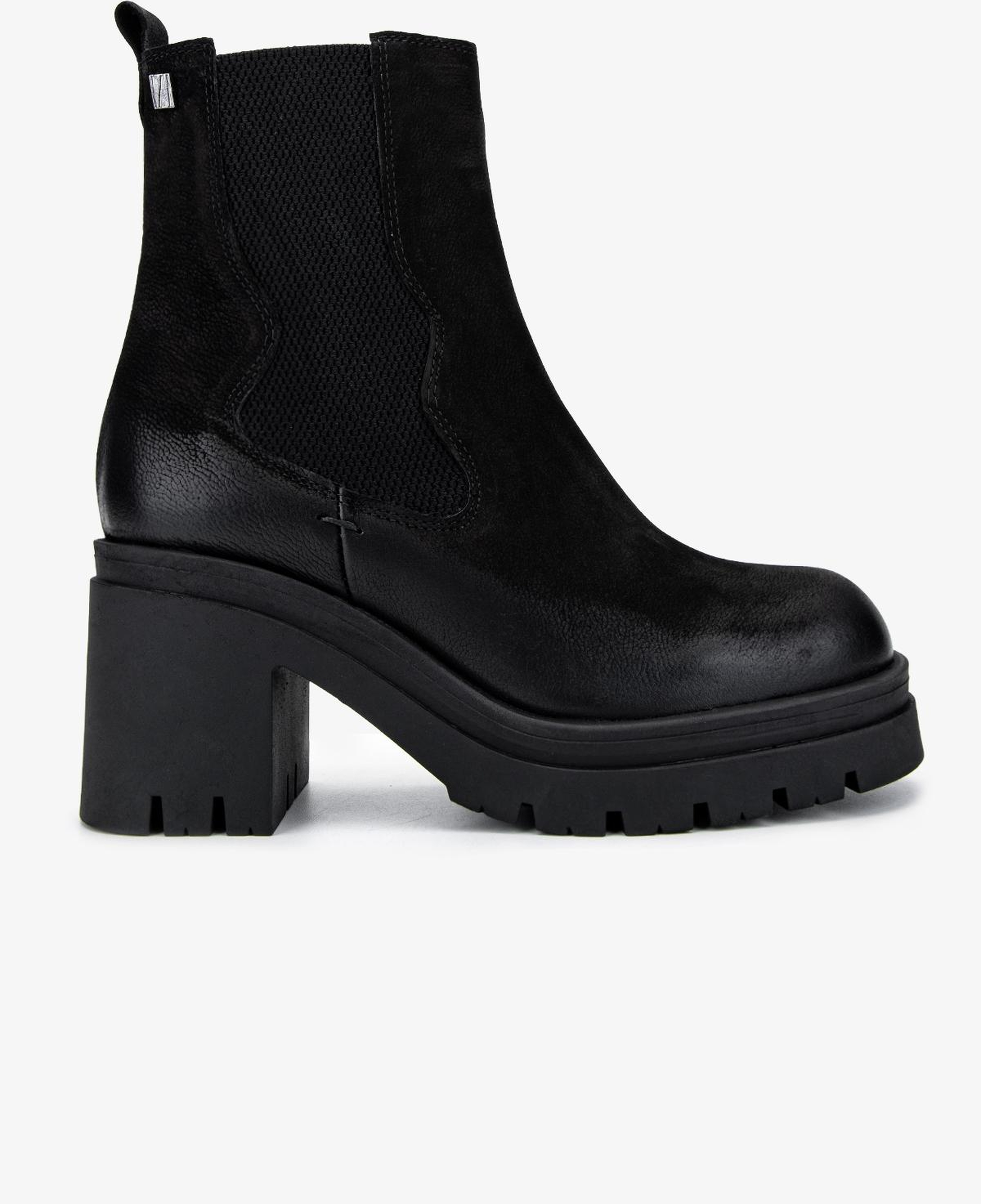 Valmenti Kadın Hakiki Deri Siyah Nubuk Topuklu Bot