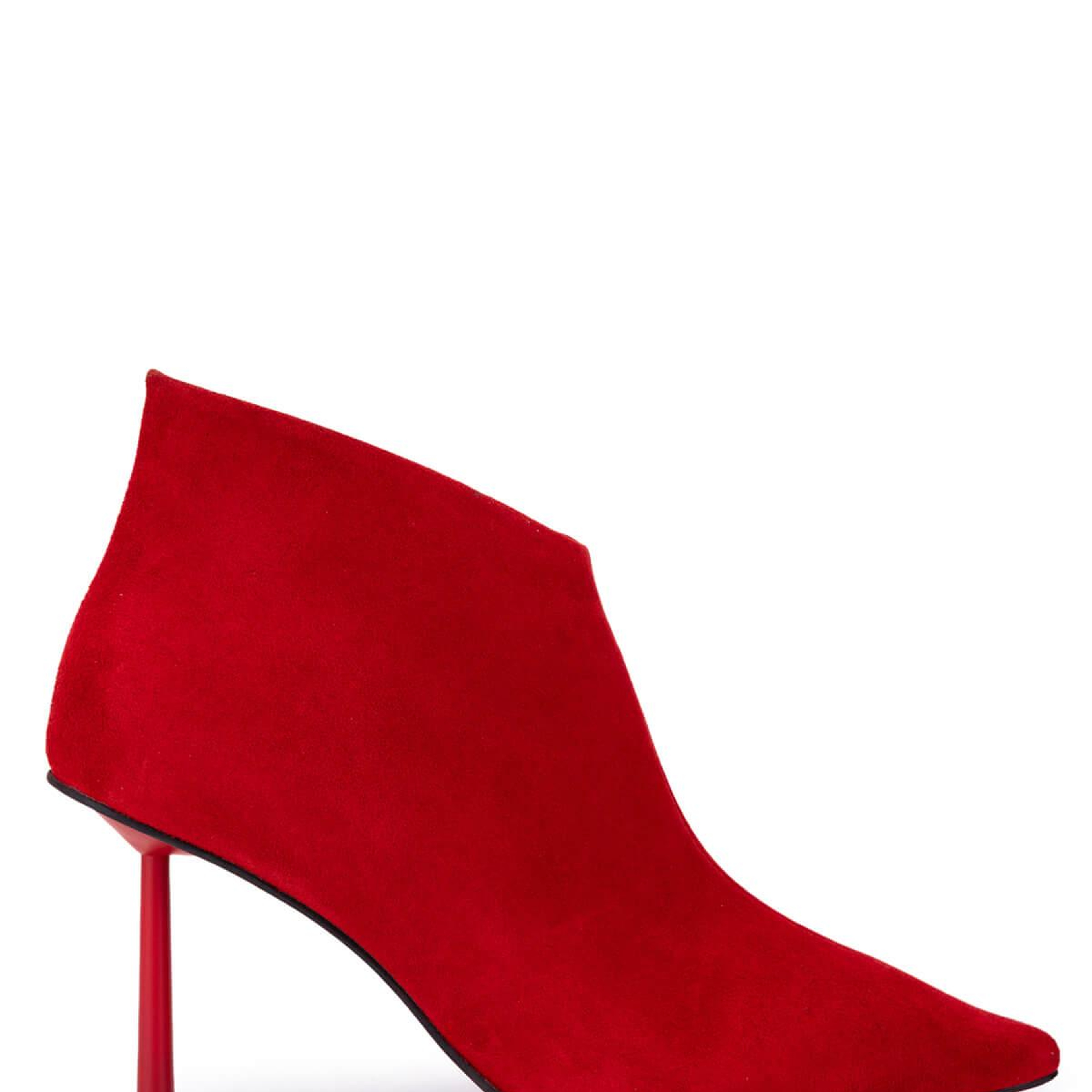 Tamer Tanca Kadın Hakiki Deri Kırmızı Süet Topuklu Bot