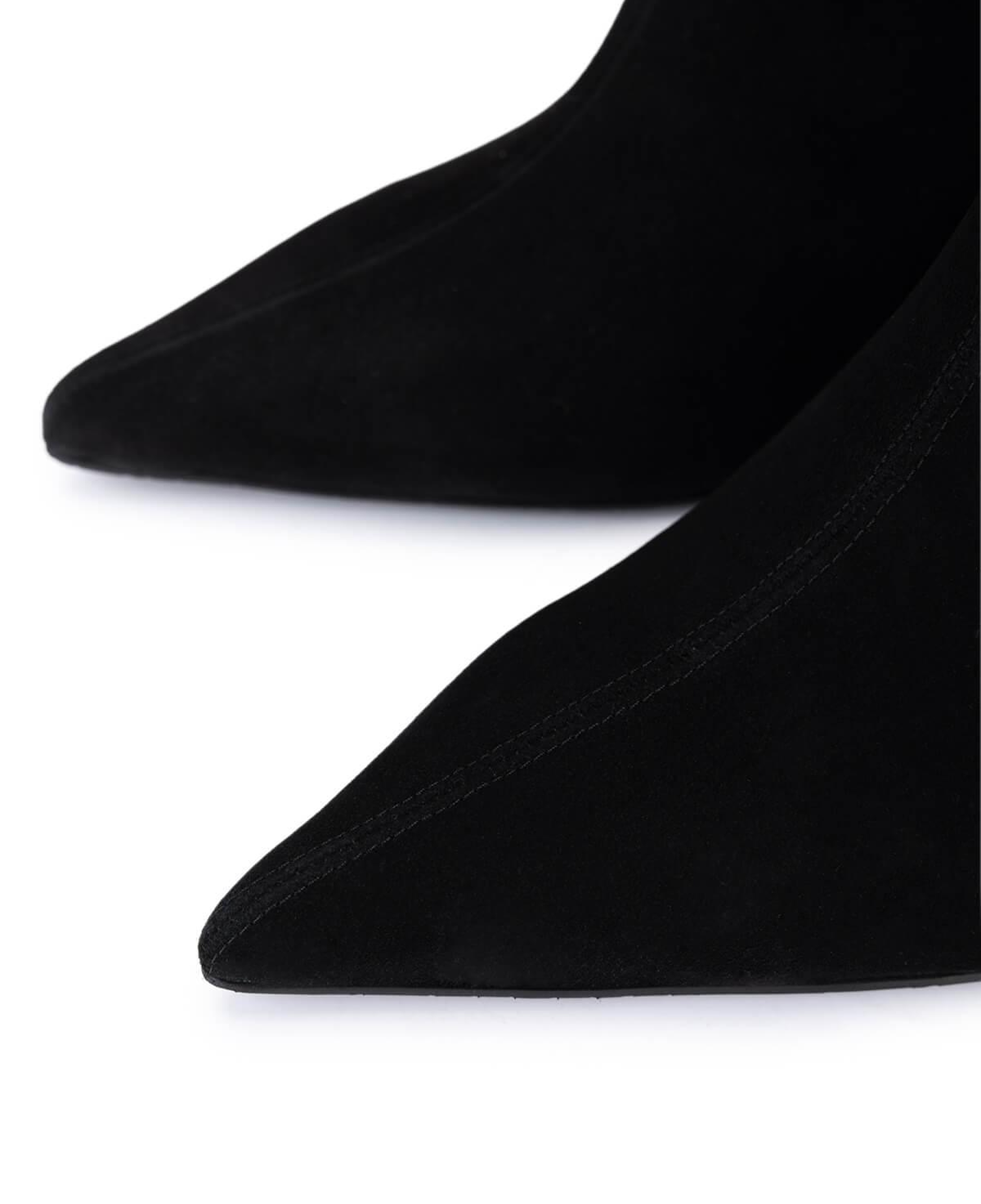 Tamer Tanca Kadın Hakiki Deri Siyah Süet Topuklu Bot