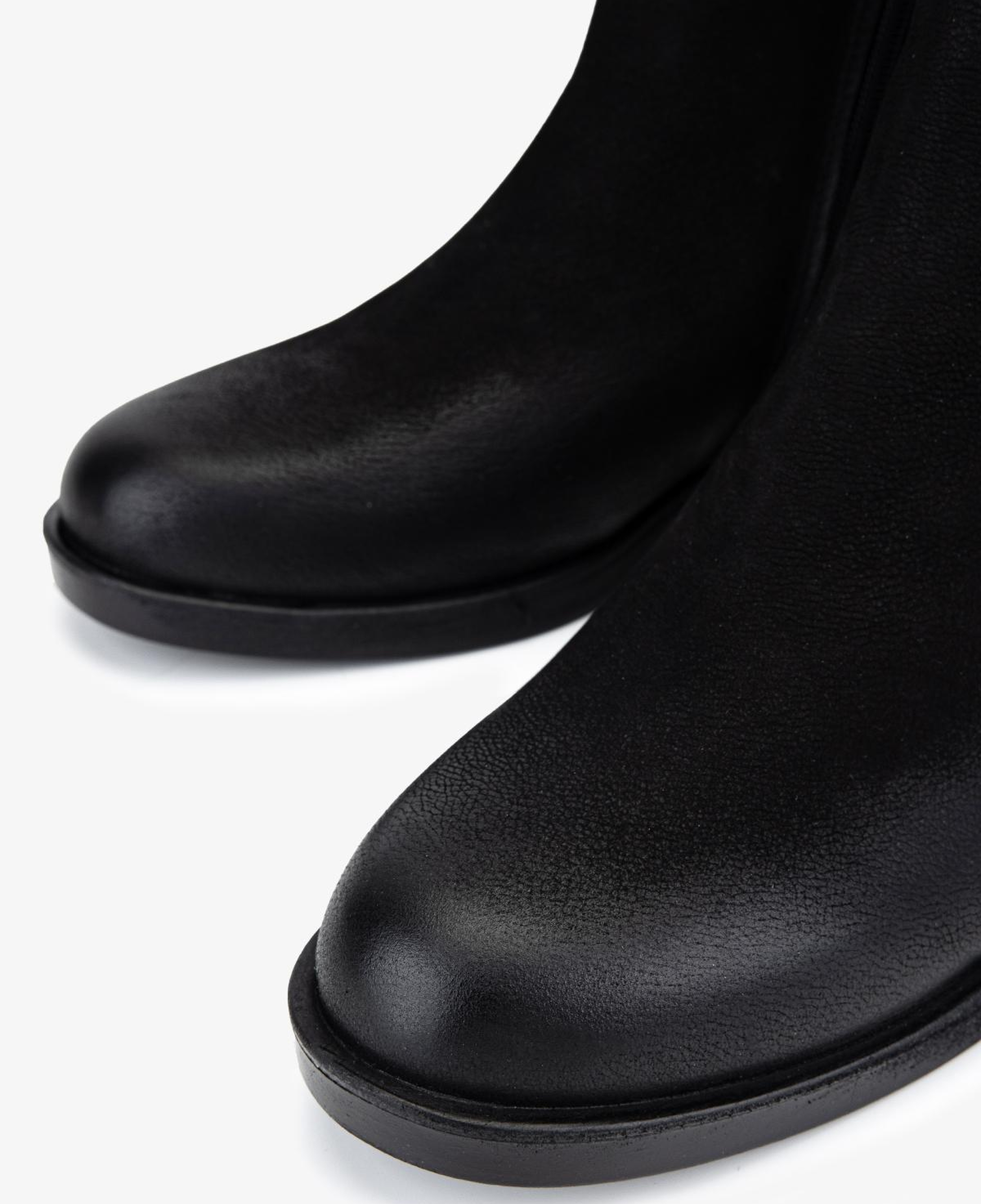 Valmenti Kadın Hakiki Deri Siyah Nubuk Düz Bot