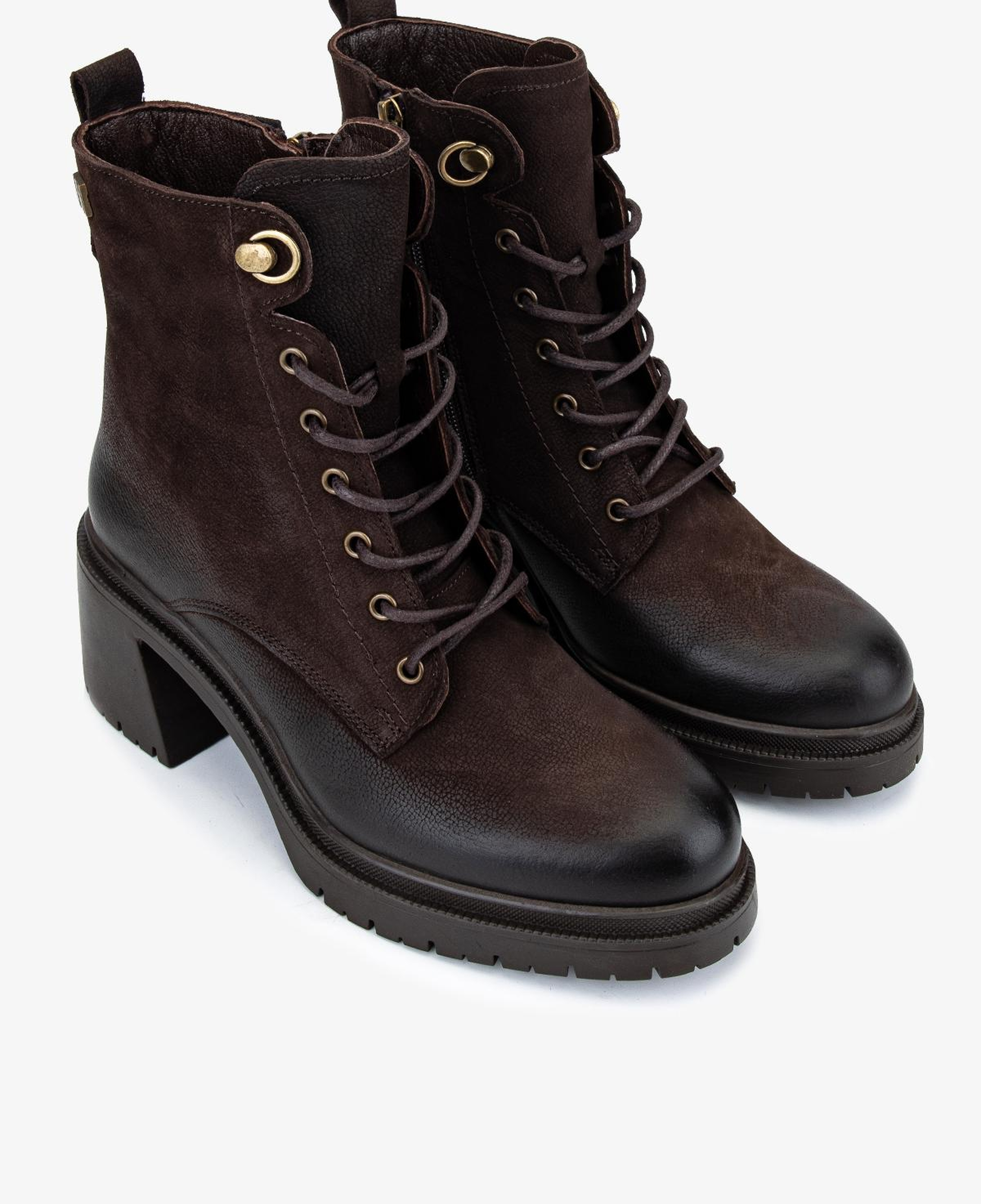 Valmenti Kadın Hakiki Deri Kahverengi Nubuk Topuklu Bot