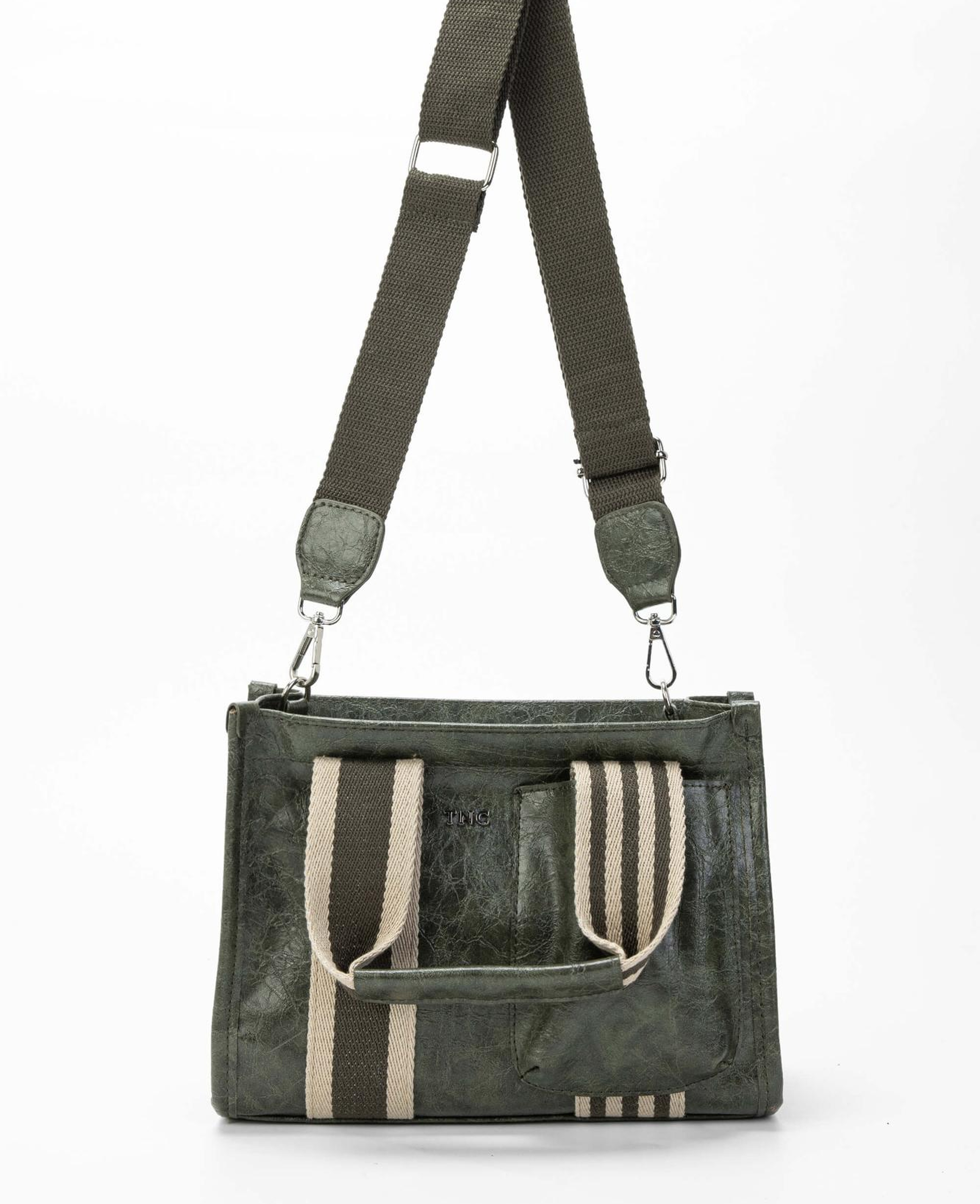 Tamer Tanca Kadın Vegan Haki Rugan Omuz Çanta