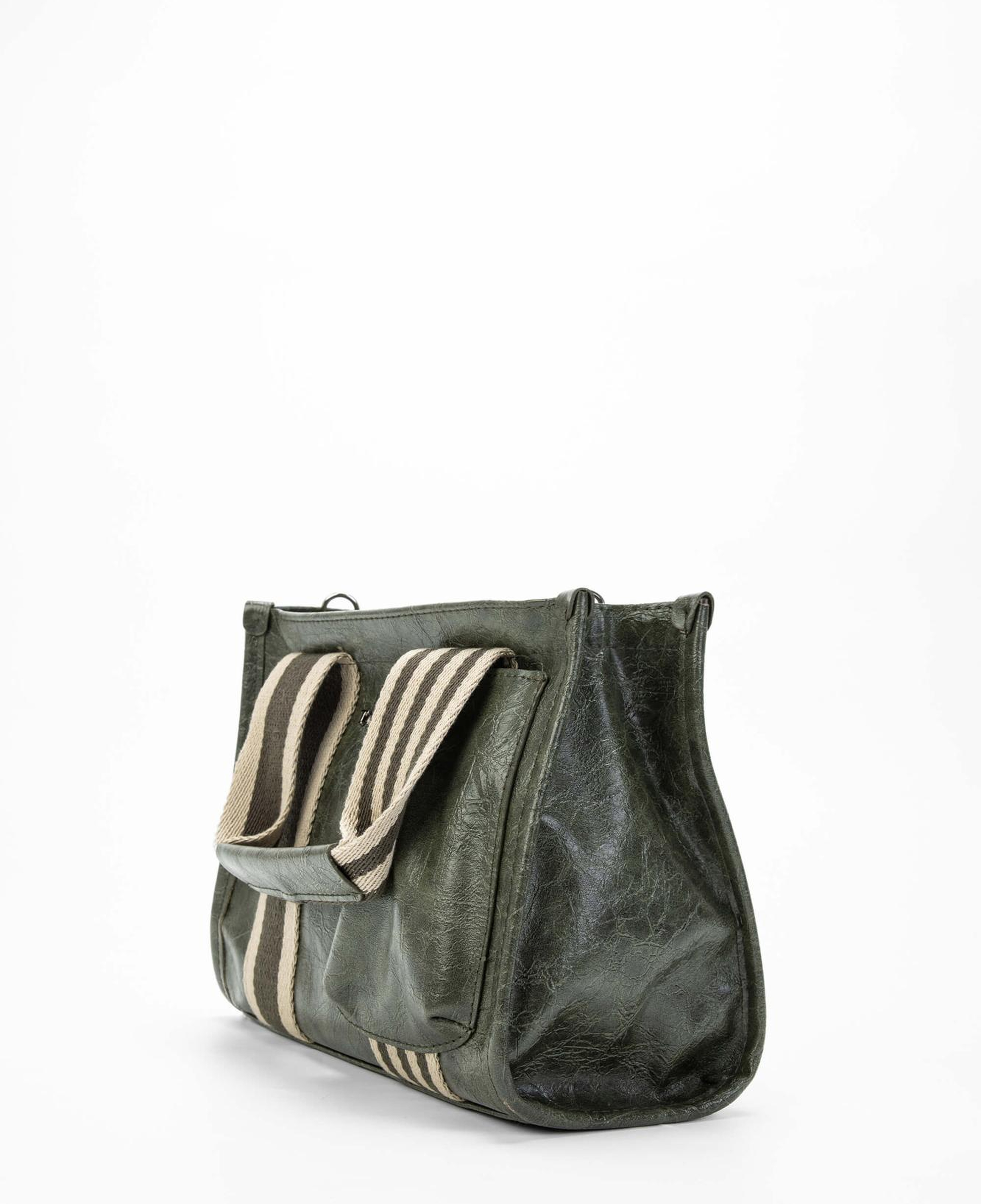 Tamer Tanca Kadın Vegan Haki Rugan Omuz Çanta