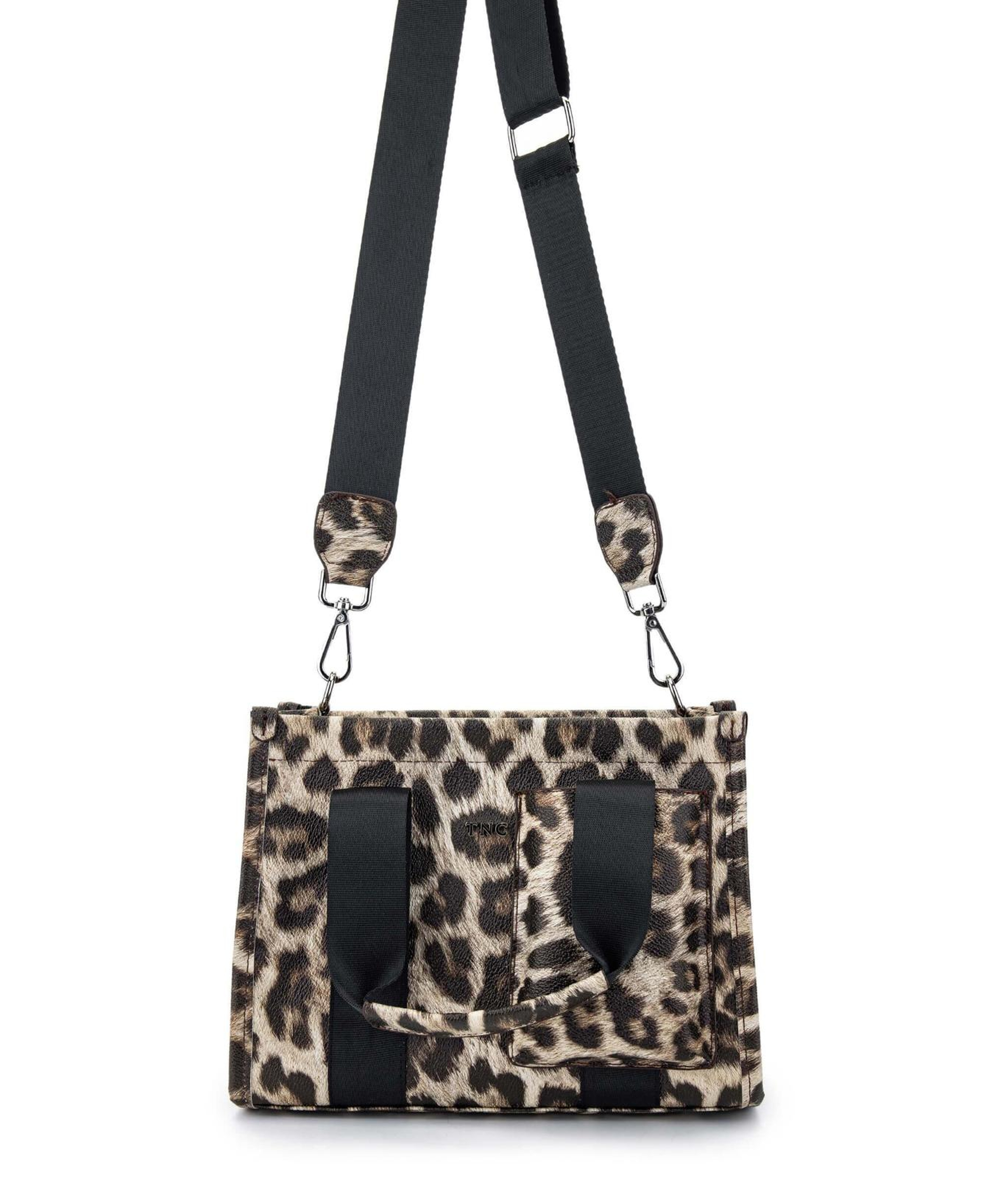 Tamer Tanca Kadın Vegan Leopar Omuz Çanta