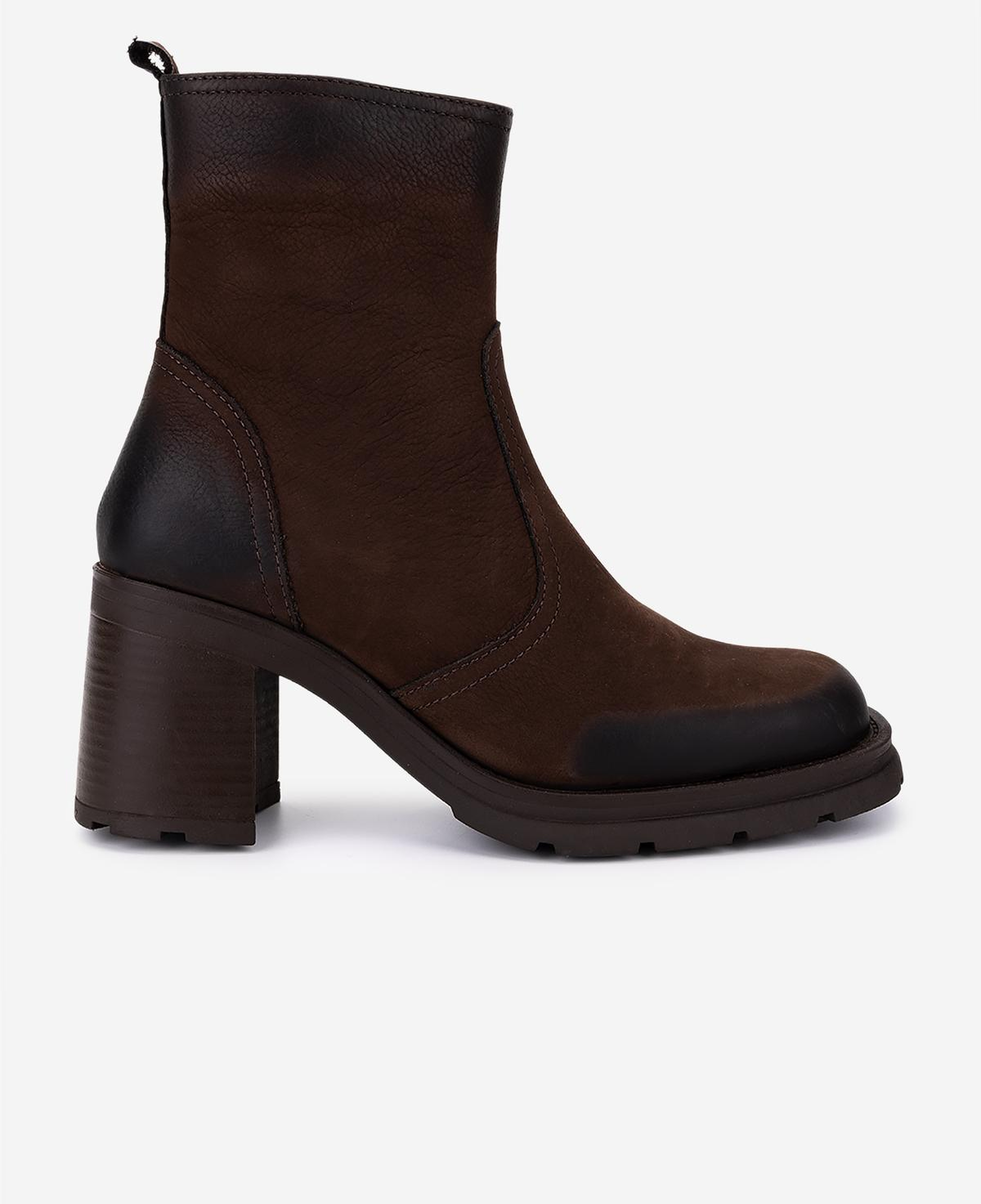 Valmenti Kadın Hakiki Deri Kahverengi Nubuk Topuklu Bot