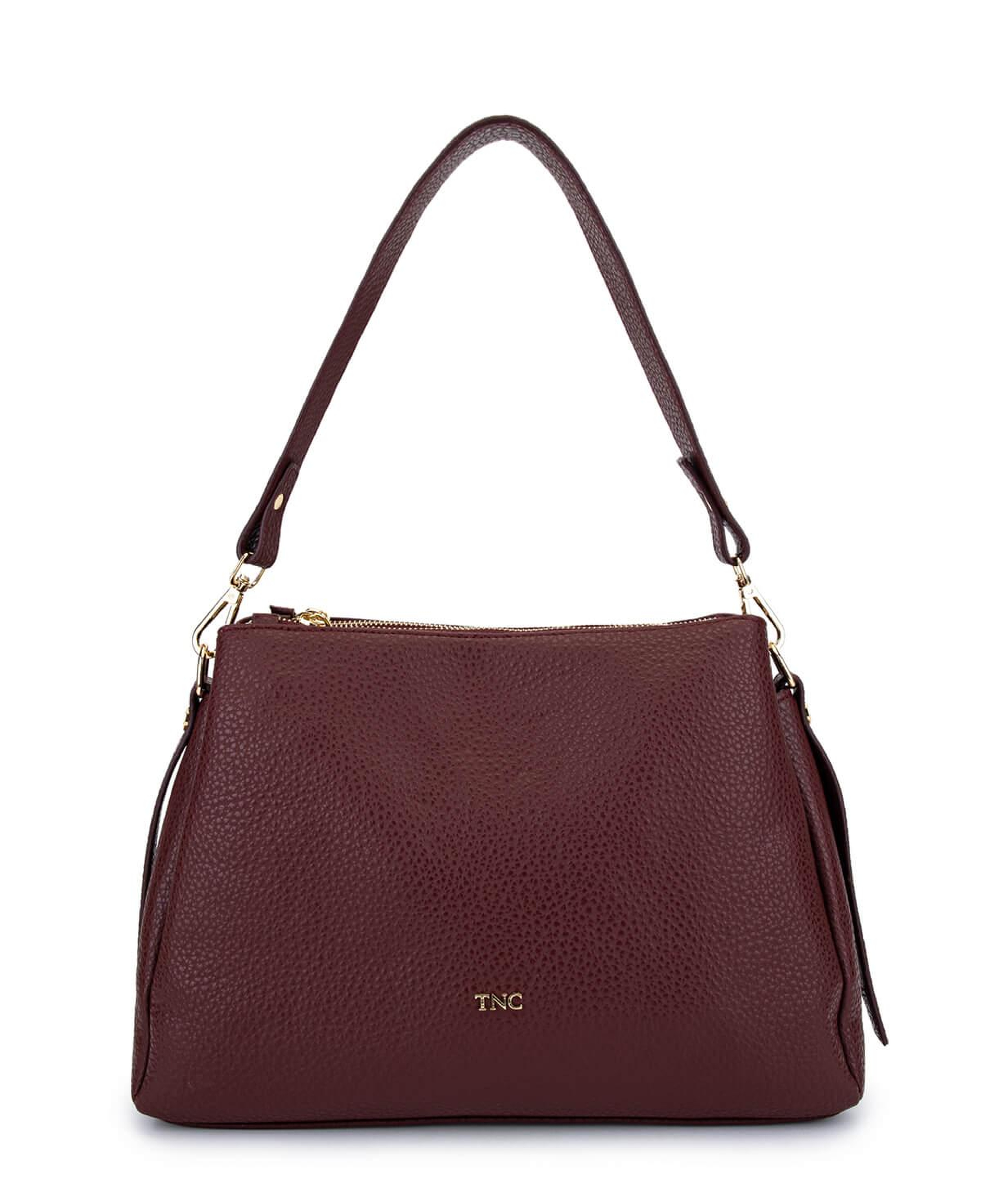 Tamer Tanca Kadın Suni Deri Bordo Kol Çantası