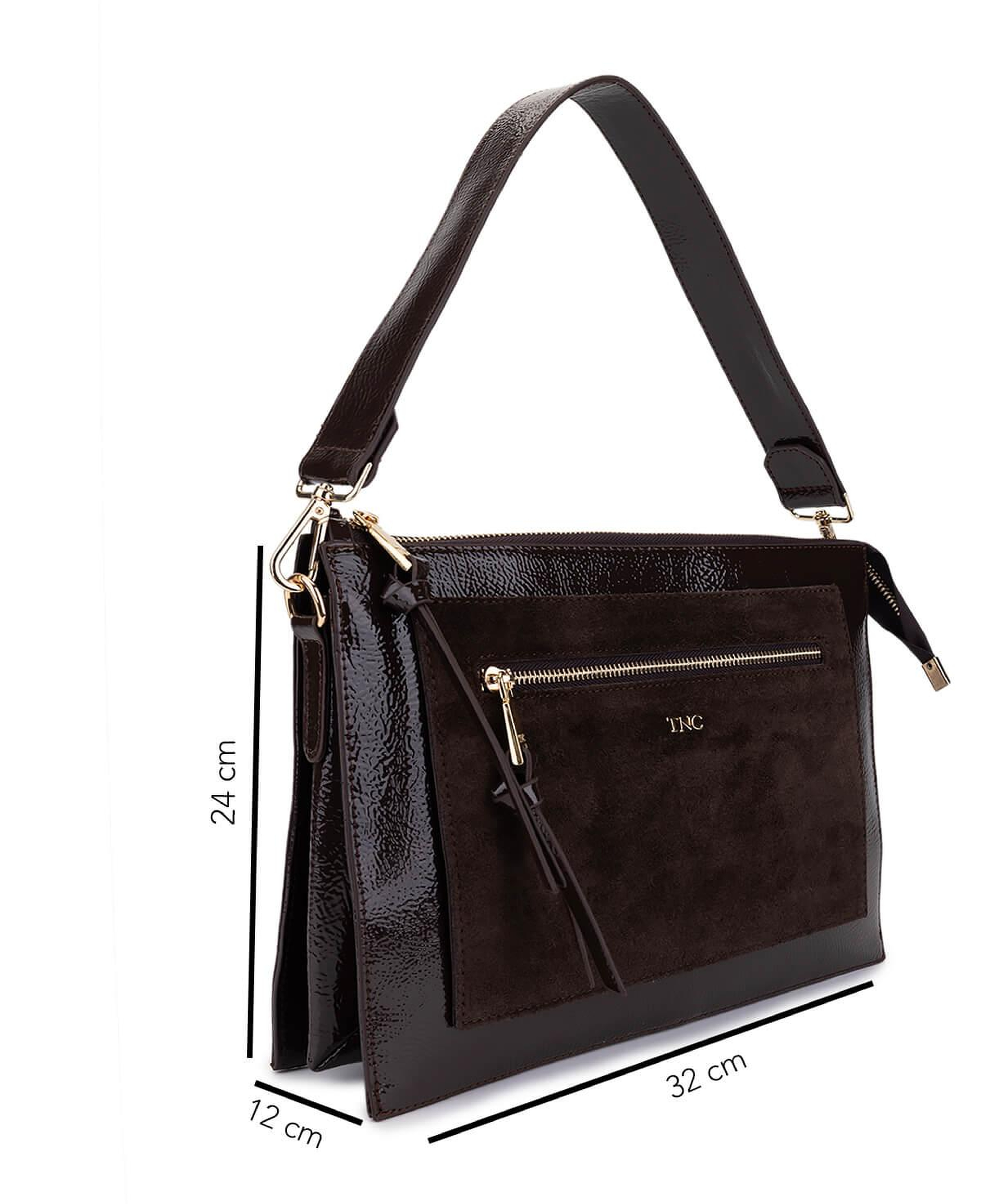 Tamer Tanca Kadın Suni Deri Kahverengi Kol Çantası