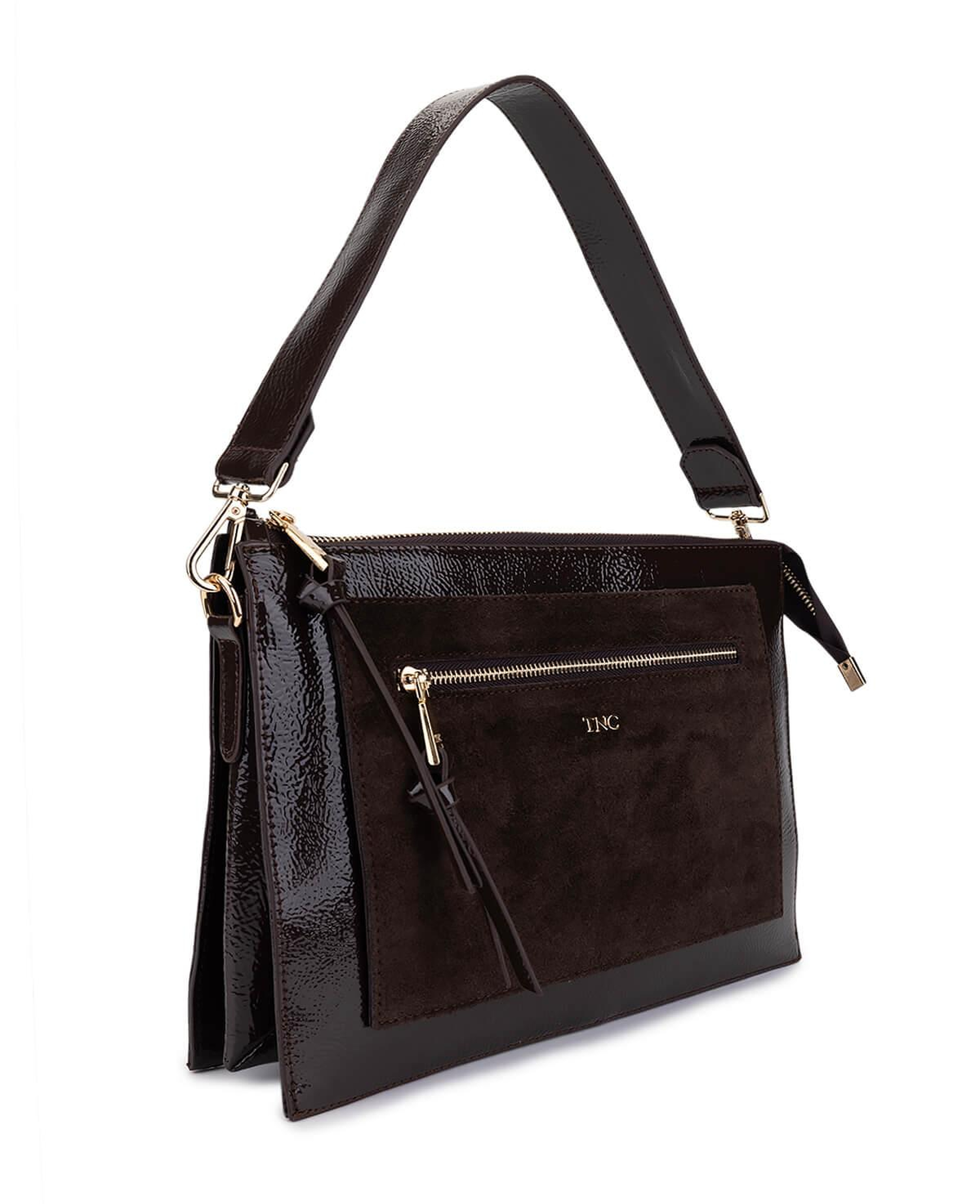 Tamer Tanca Kadın Suni Deri Kahverengi Kol Çantası