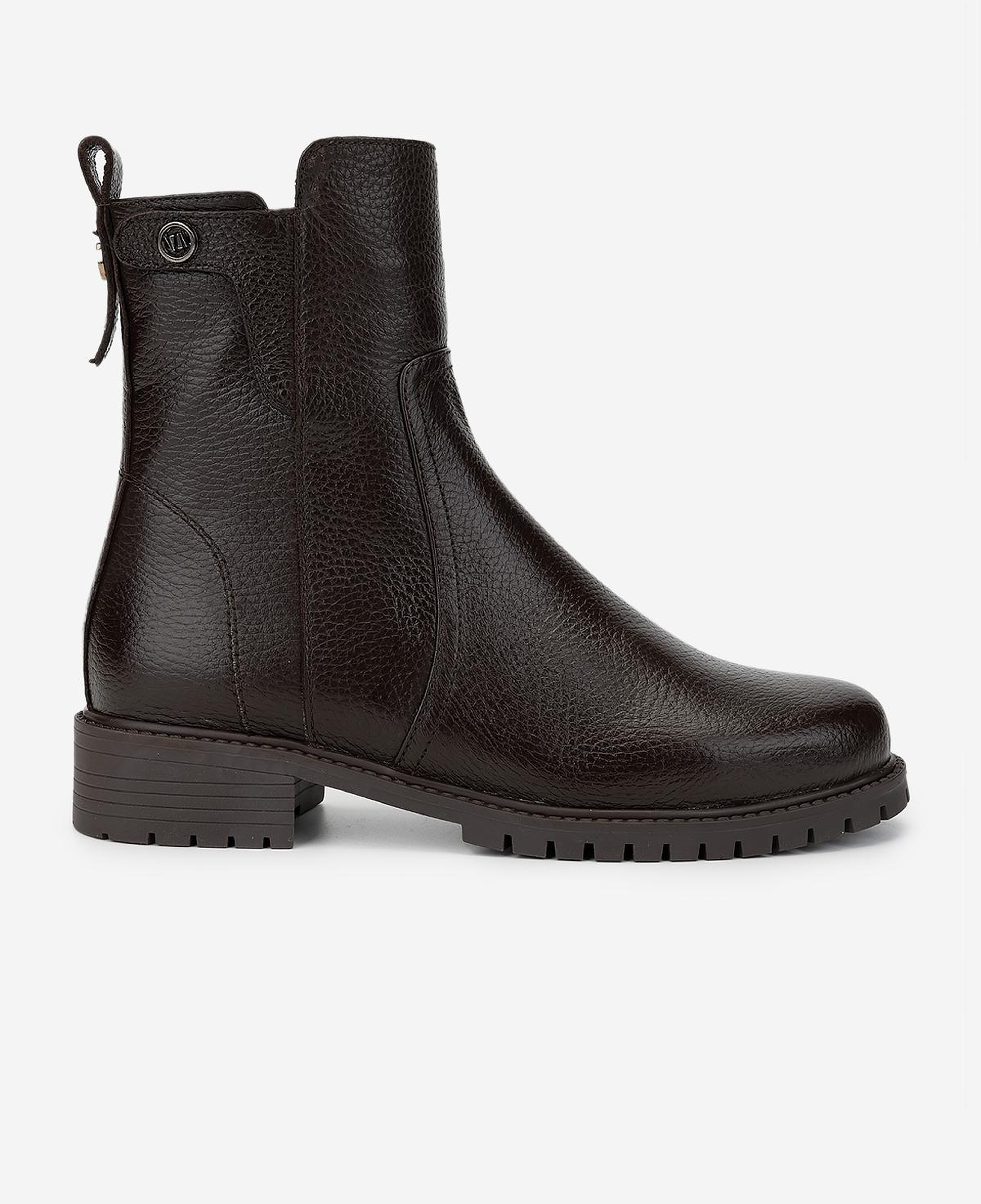 Valmenti Kadın Hakiki Deri Kahverengi Düz Bot