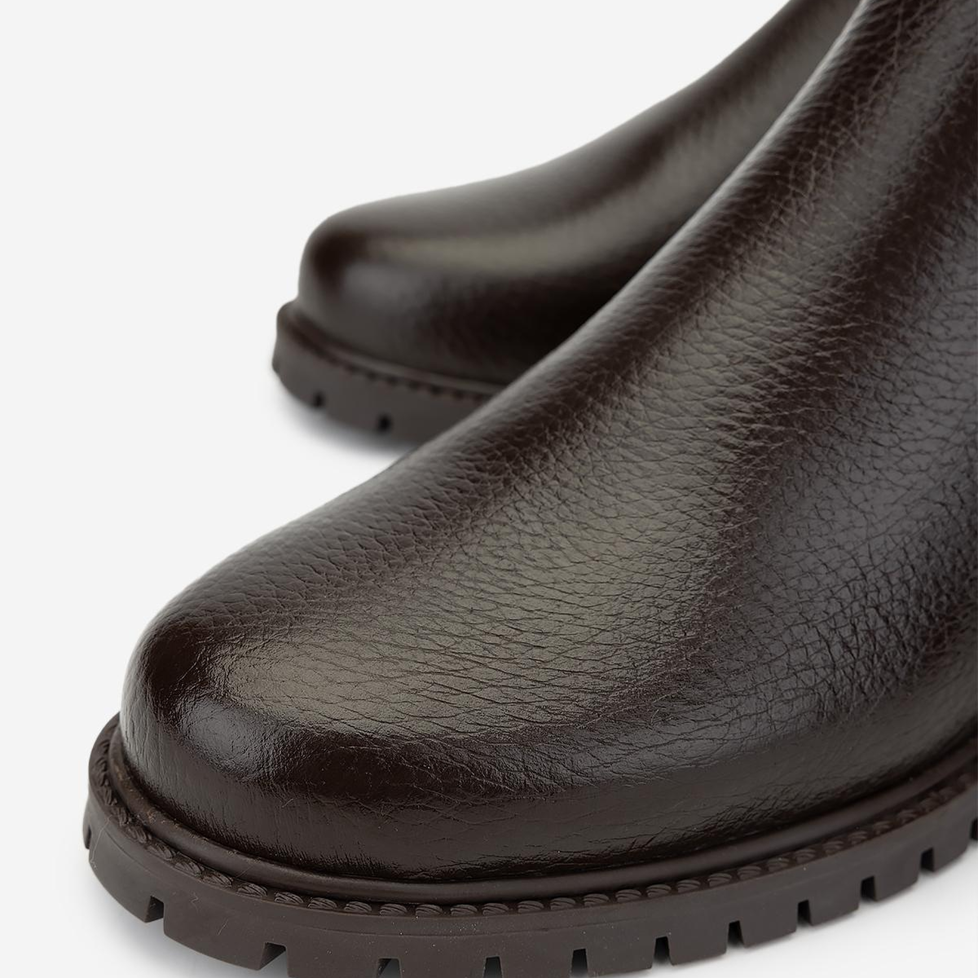 Valmenti Kadın Hakiki Deri Kahverengi Düz Bot