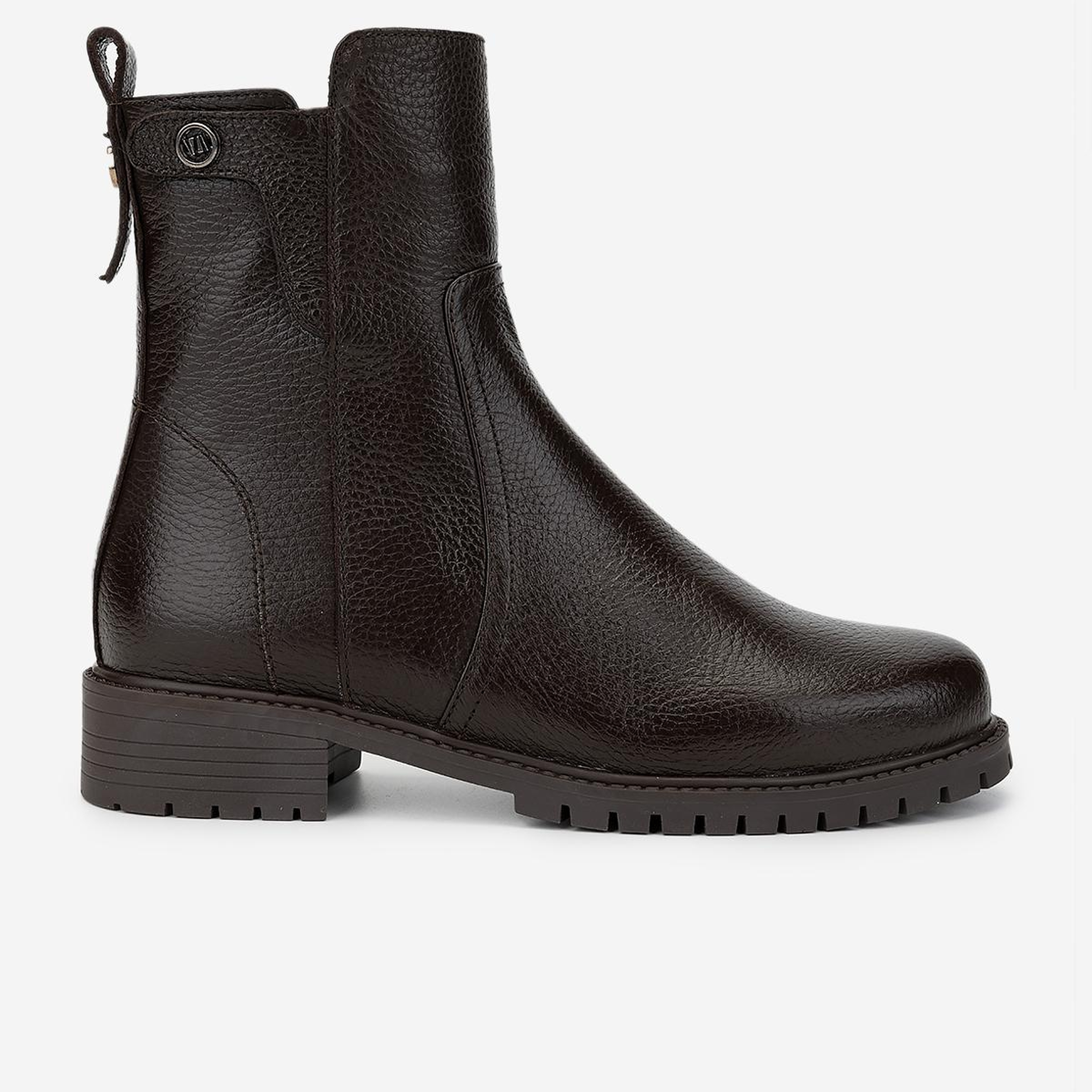 Valmenti Kadın Hakiki Deri Kahverengi Düz Bot