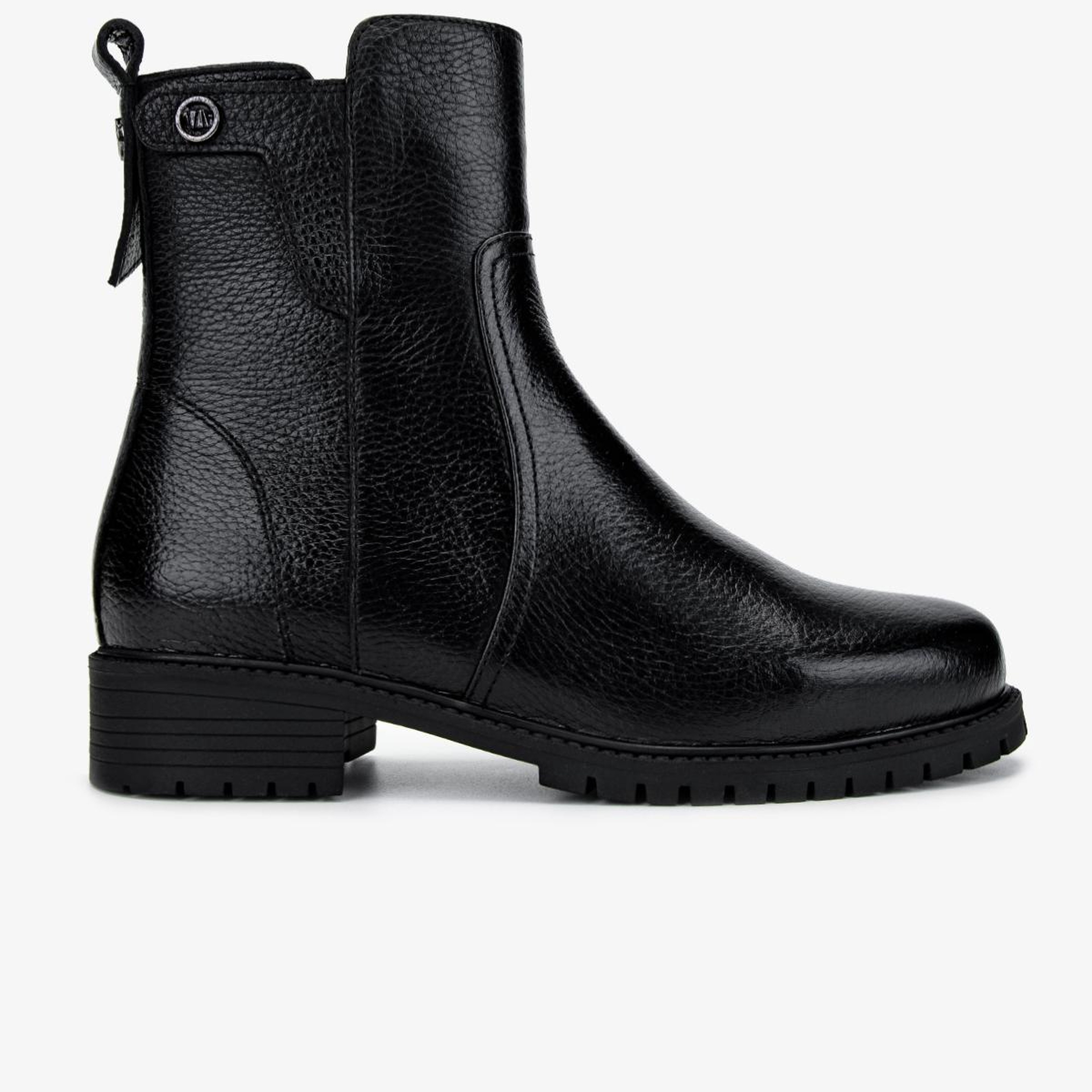 Valmenti Kadın Hakiki Deri Siyah Floter Düz Bot