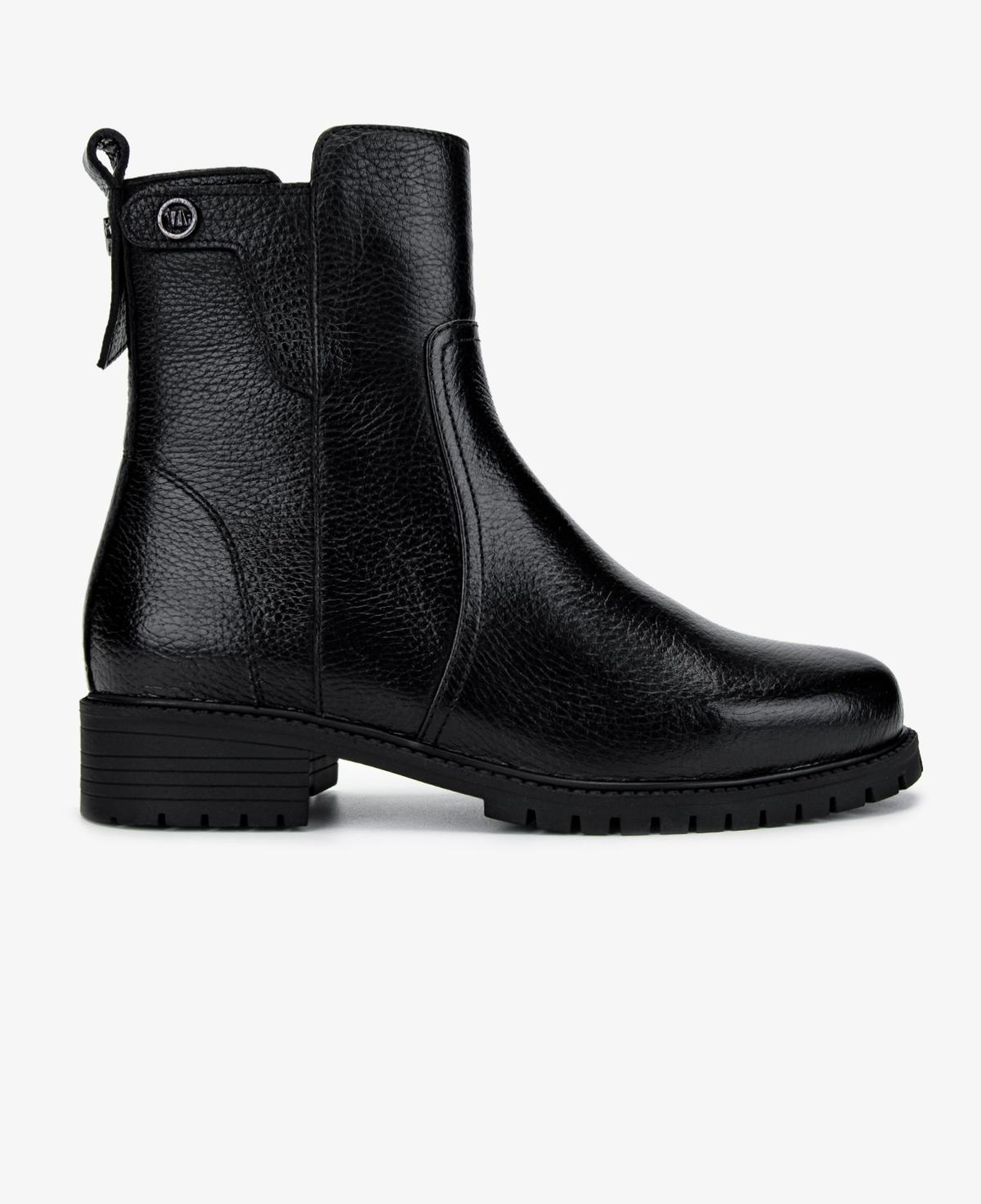 Valmenti Kadın Hakiki Deri Siyah Floter Düz Bot