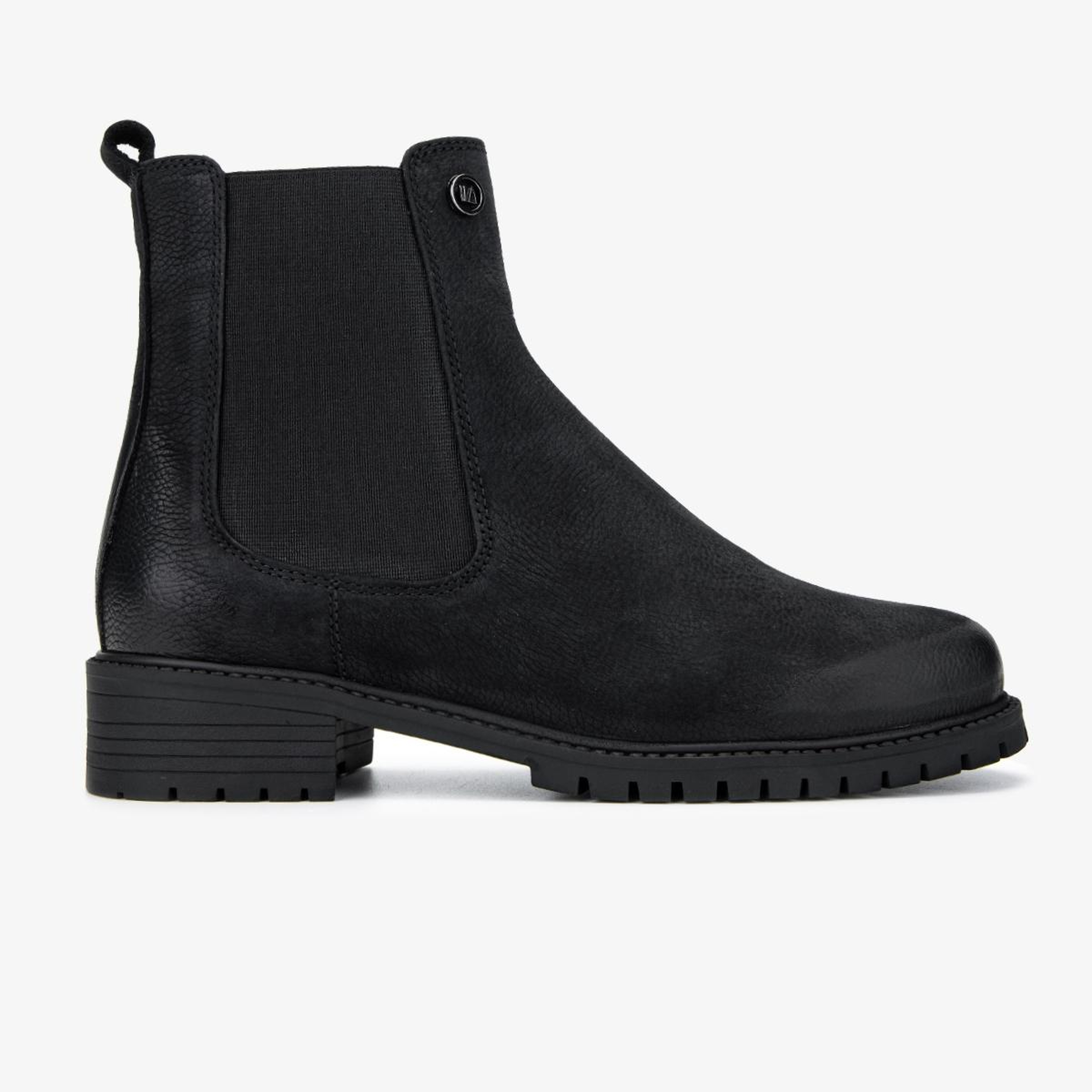 Valmenti Kadın Hakiki Deri Siyah Nubuk Düz Bot