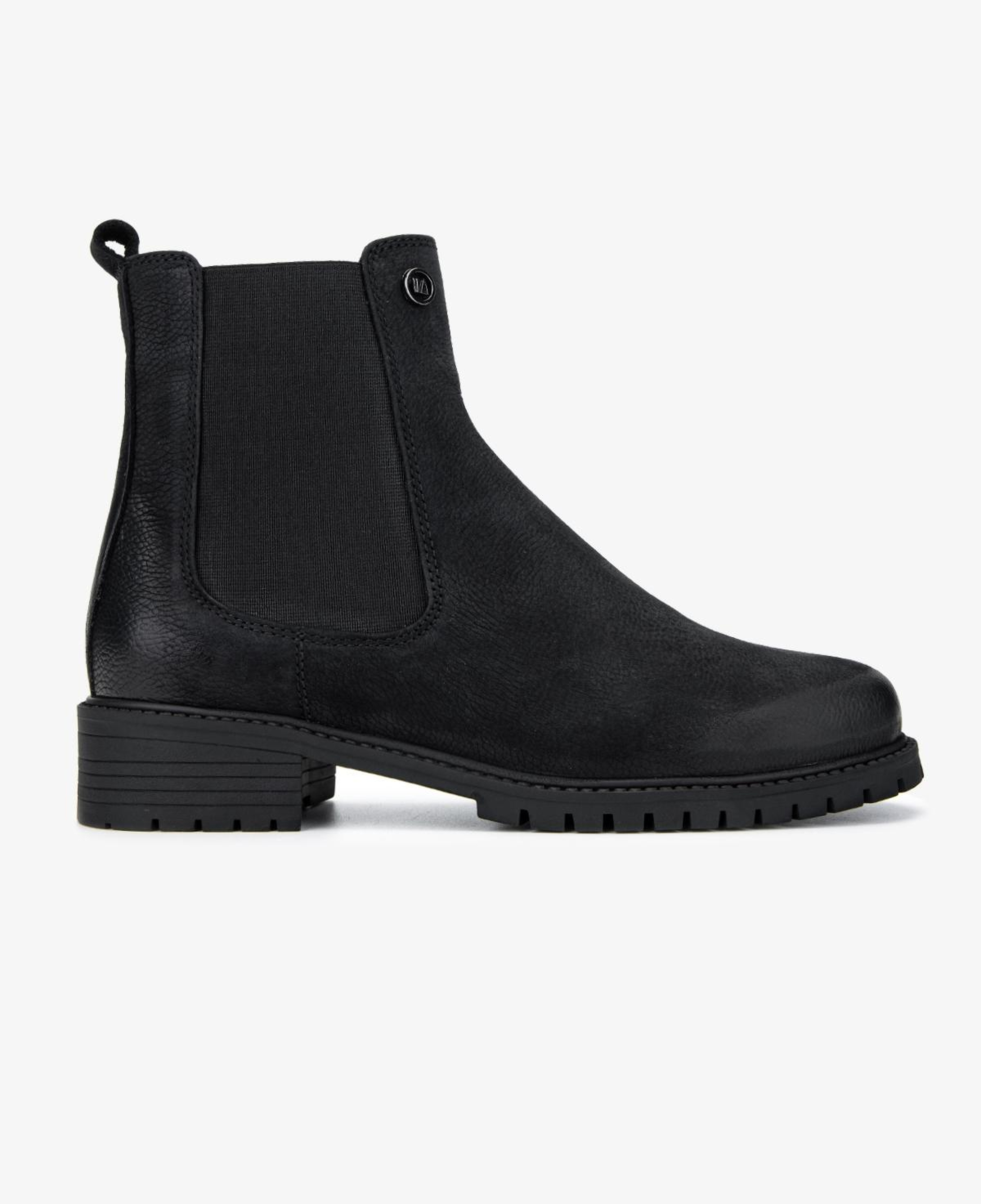 Valmenti Kadın Hakiki Deri Siyah Nubuk Düz Bot