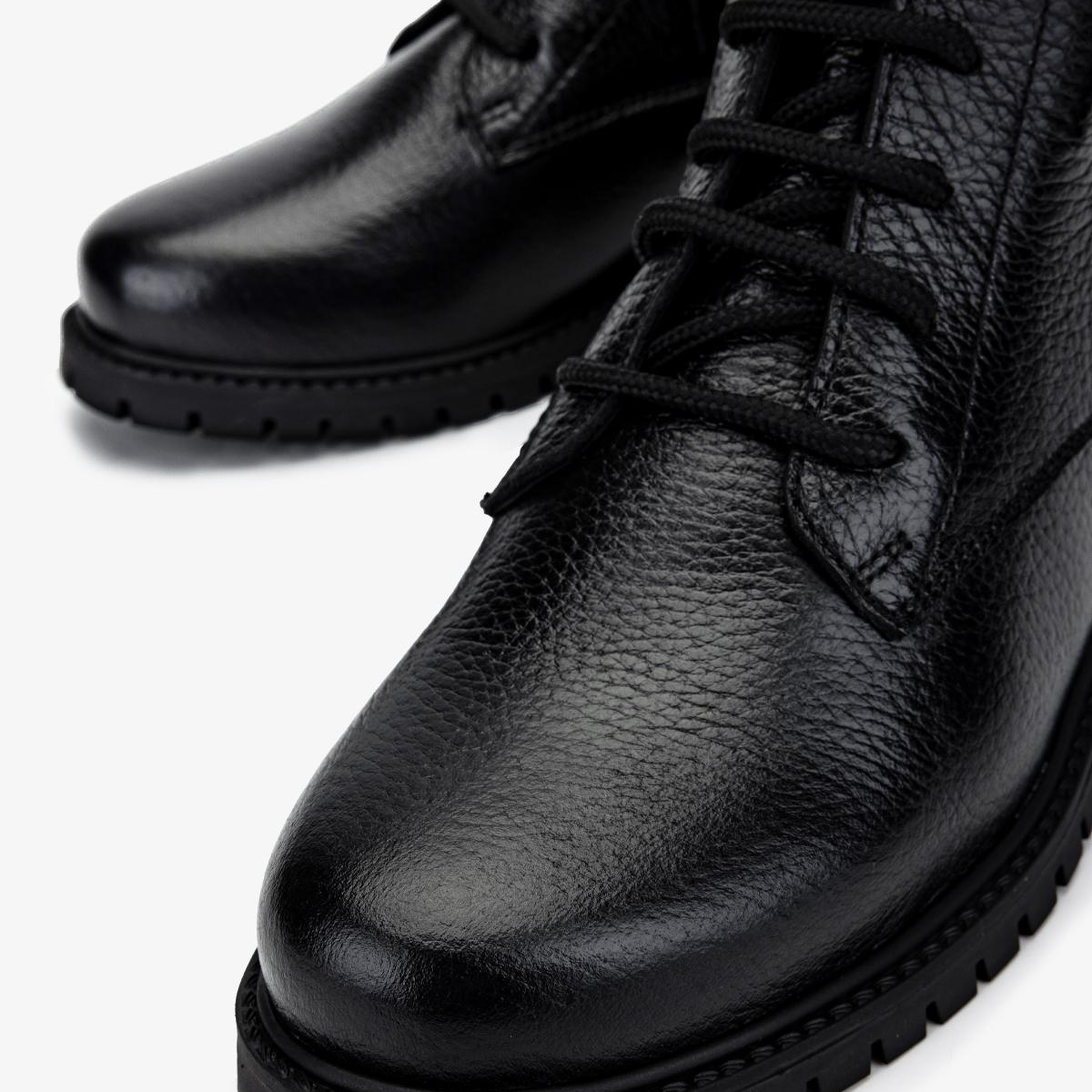 Valmenti Kadın Hakiki Deri Siyah Floter Düz Bot